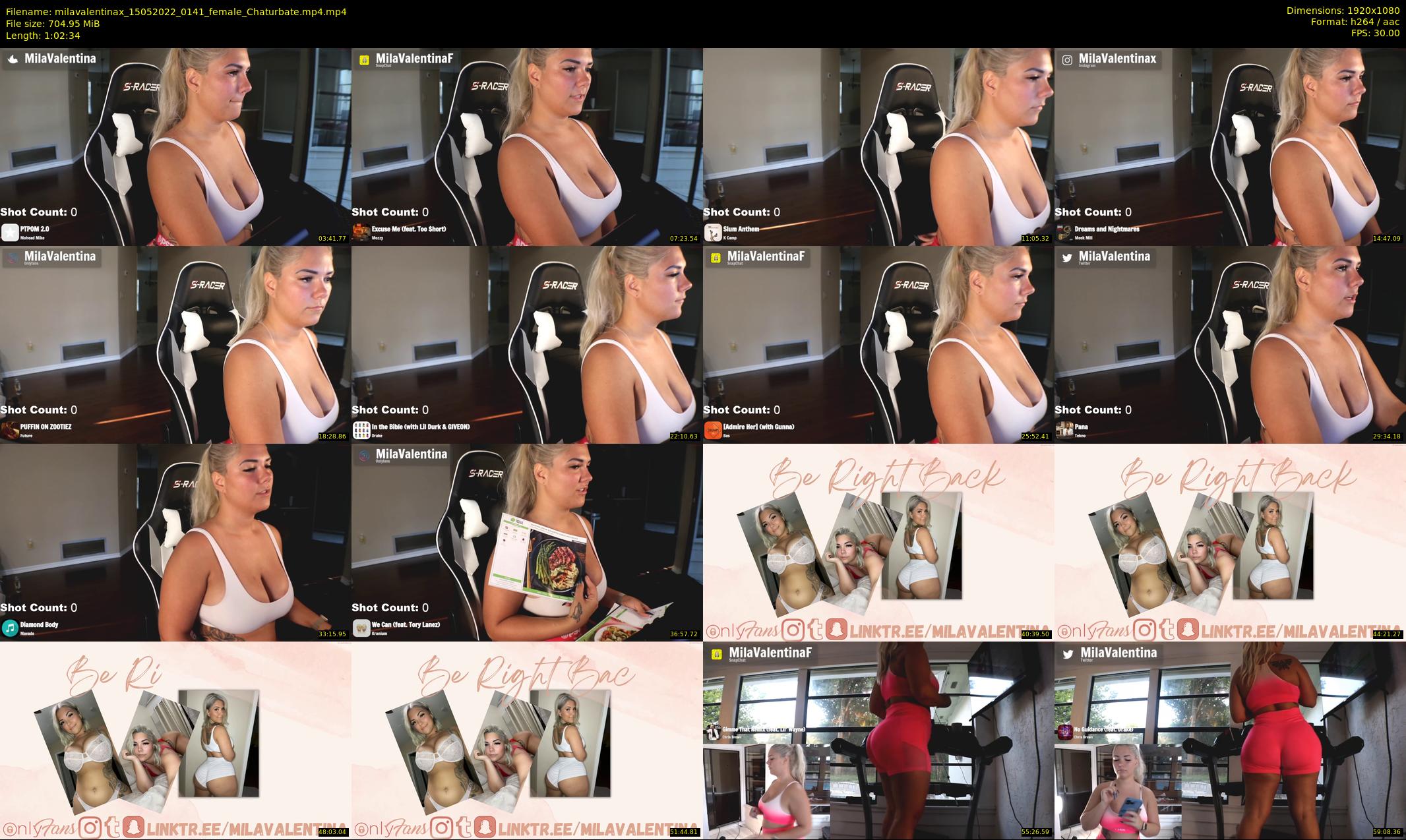 milavalentinax — 63 minute Chaturbate female cam show recording, 1080p, May 15, 2022