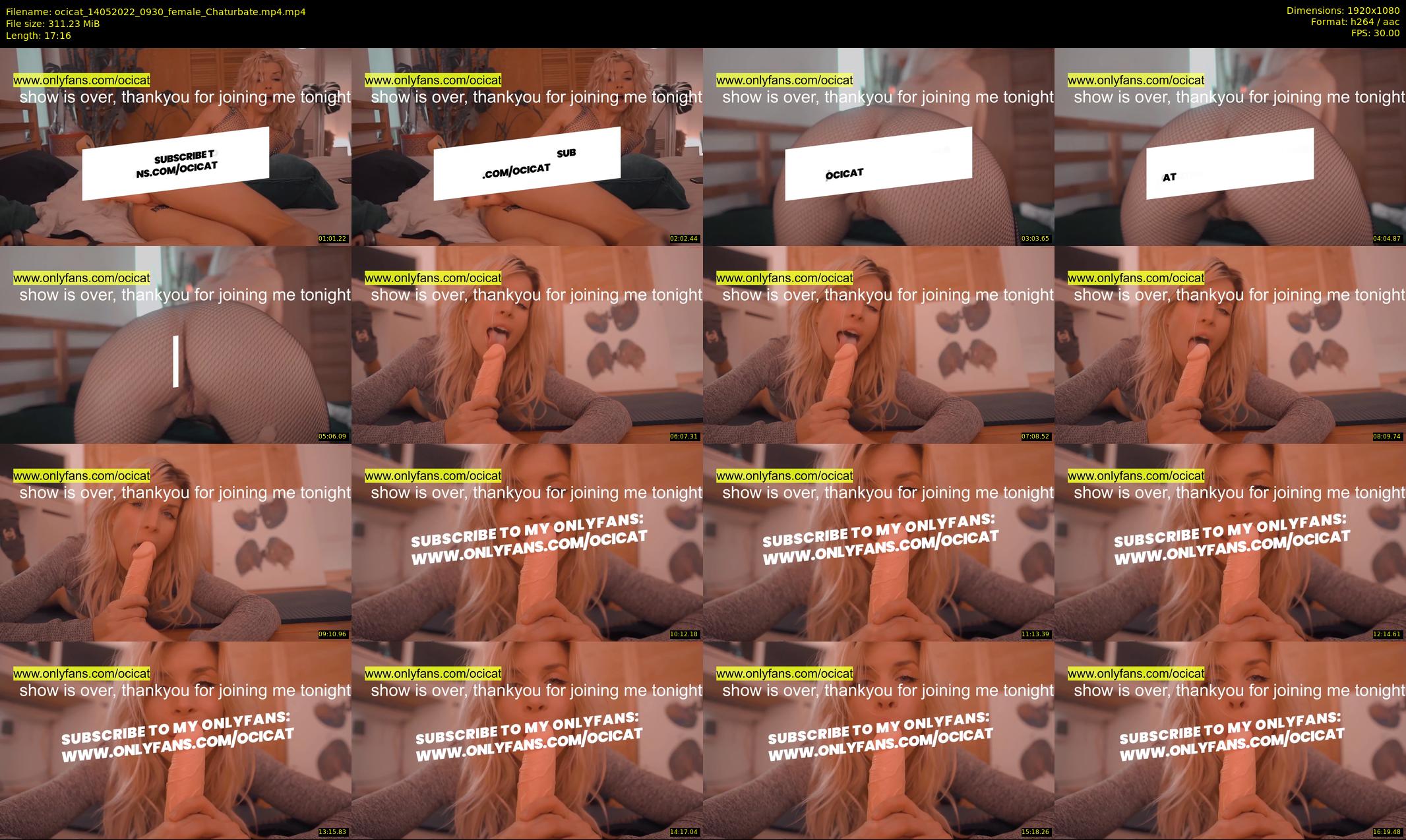 ocicat — 18 minute Chaturbate female cam show recording, 1080p, May 14, 2022