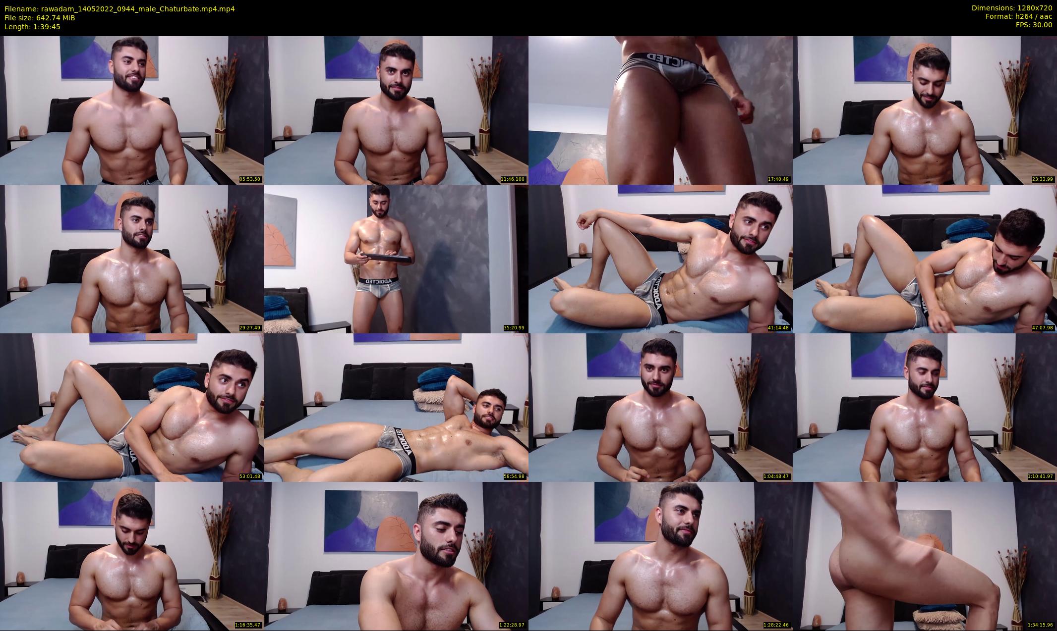 rawadam — 100 minute Chaturbate male cam show recording, 720p, May 14, 2022