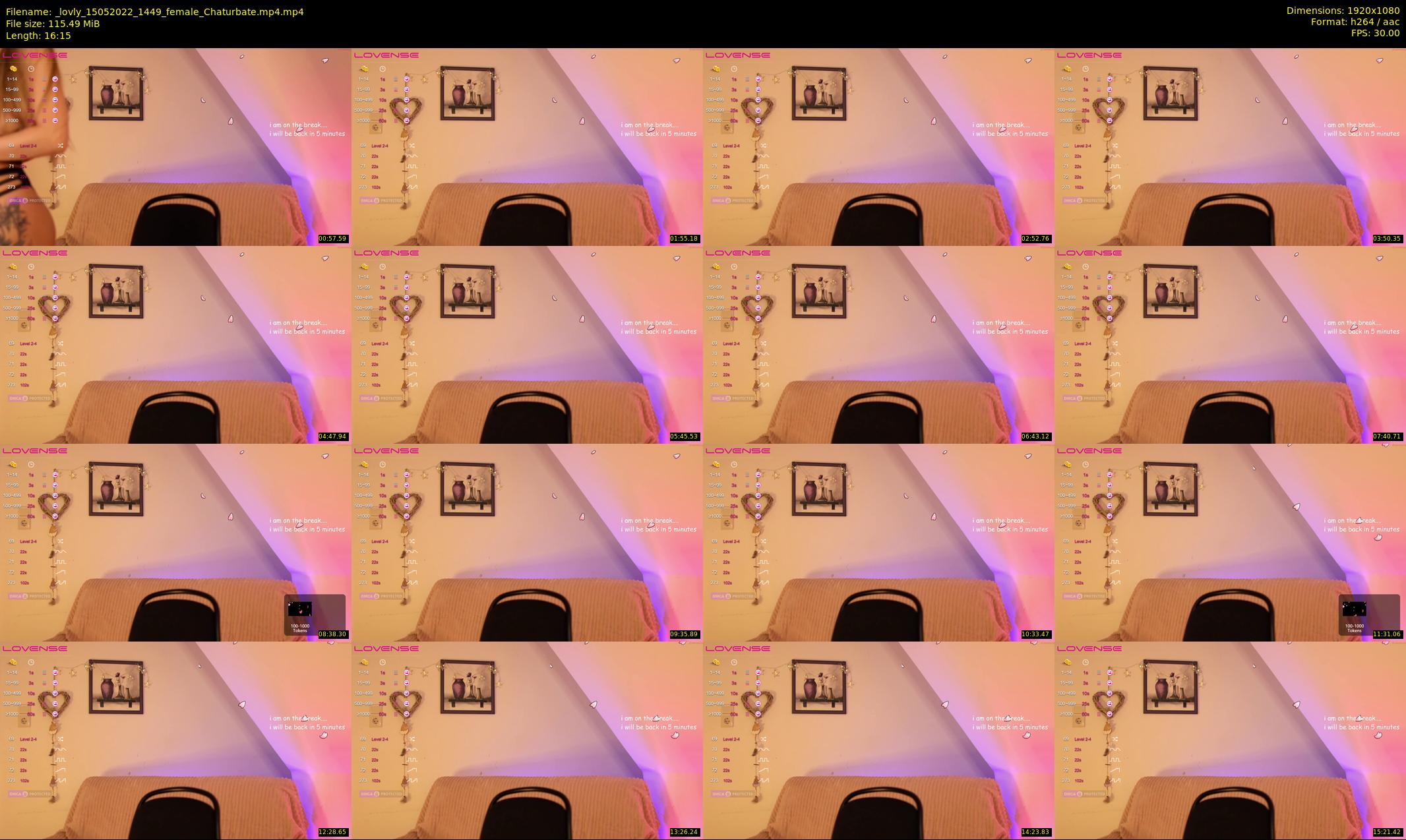 _lovly — 17 minute Chaturbate female cam show recording, 1080p, May 15, 2022
