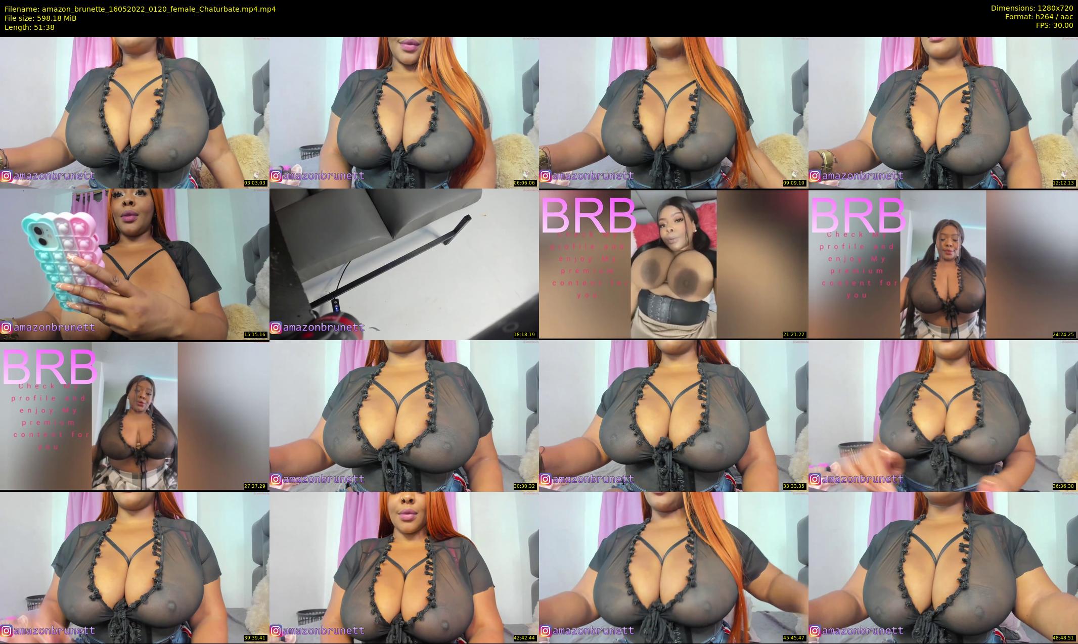 amazon_brunette — 52 minute Chaturbate female cam show recording, 720p, May 16, 2022