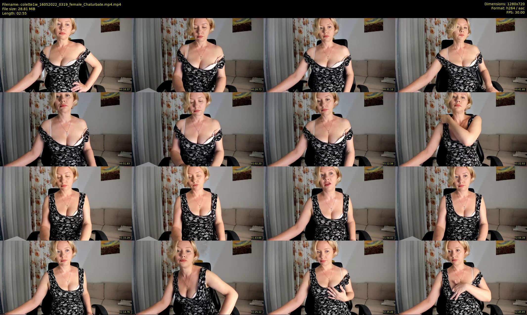 colette1w — 3 minute Chaturbate female cam show recording, 720p, May 16, 2022