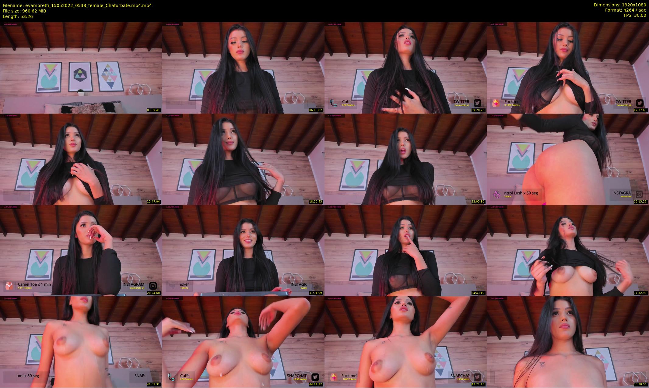 evamoretti — 54 minute Chaturbate female cam show recording, 1080p, May 15, 2022