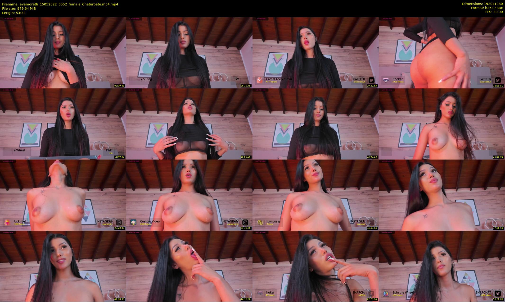 evamoretti — 54 minute Chaturbate female cam show recording, 1080p, May 15, 2022