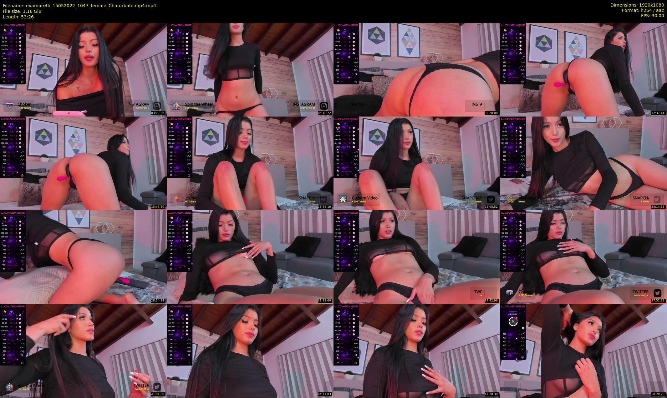 evamoretti — 54 minute Chaturbate female cam show recording, 1080p, May 15, 2022