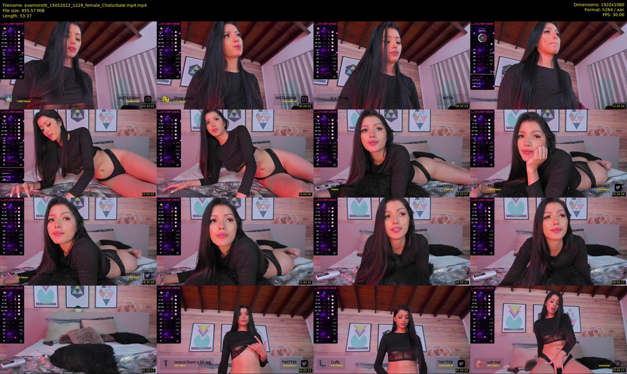 evamoretti — 54 minute Chaturbate female cam show recording, 1080p, May 15, 2022