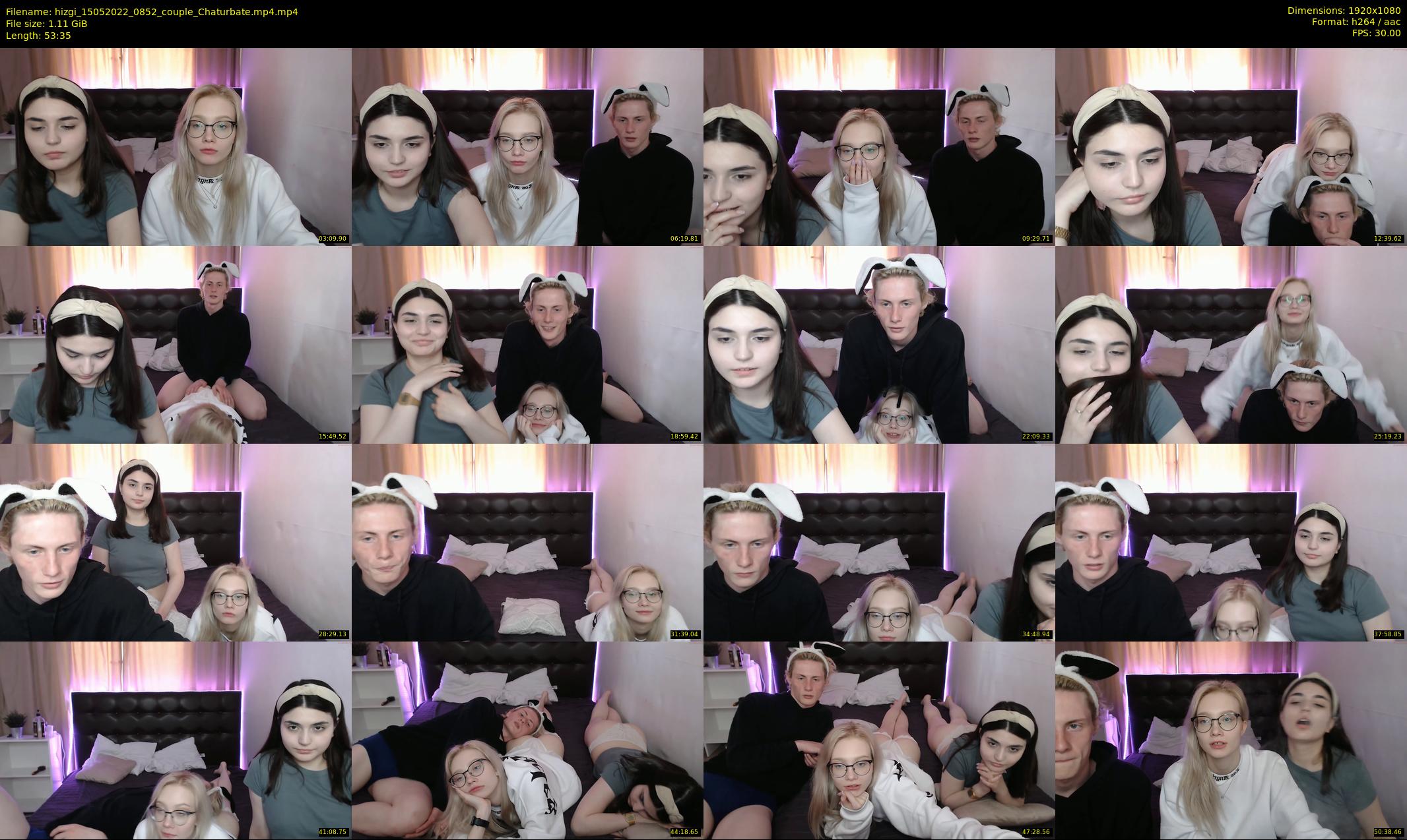 hizgi — 54 minute Chaturbate couple cam show recording, 1080p, May 15, 2022