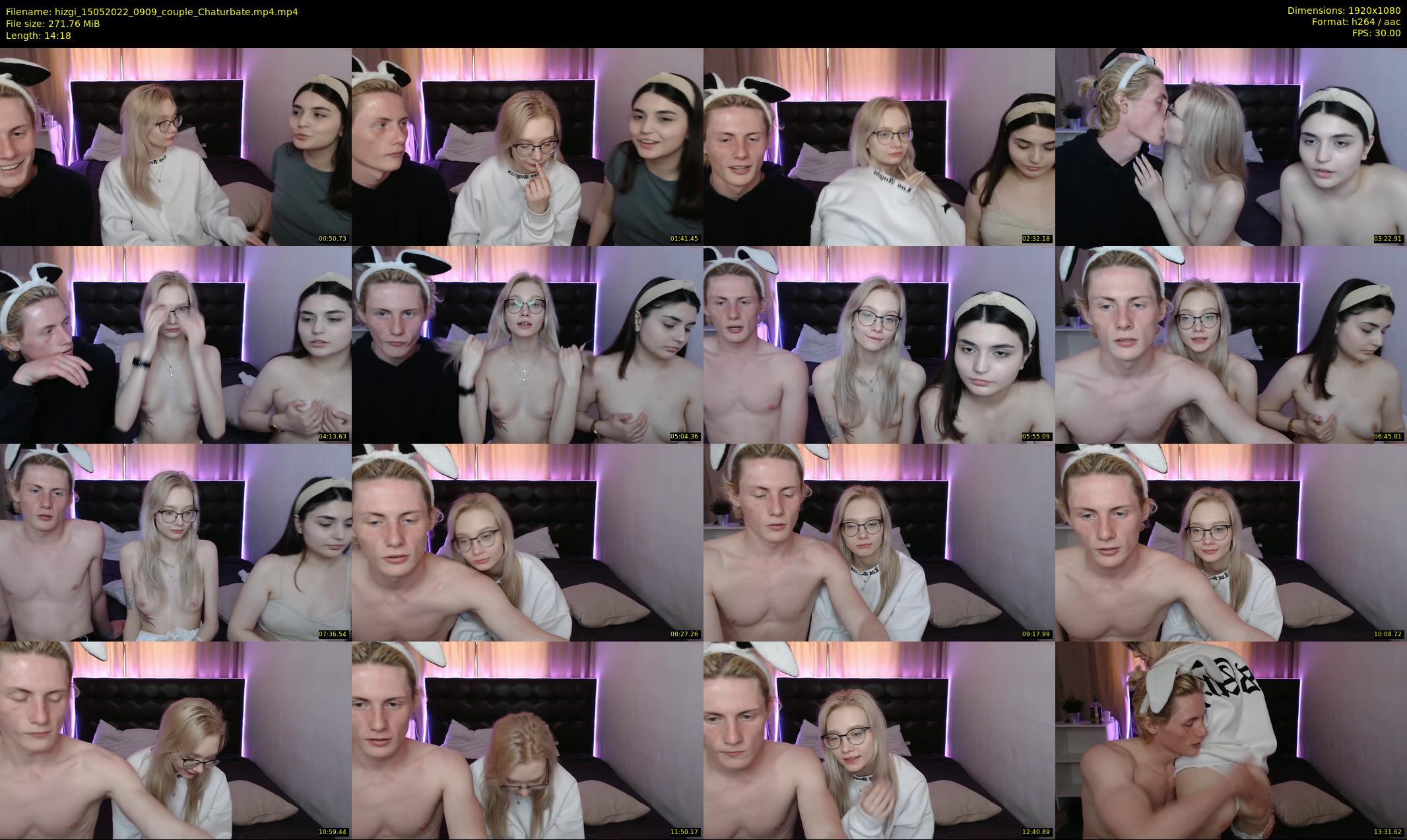 hizgi — 15 minute Chaturbate couple cam show recording, 1080p, May 15, 2022