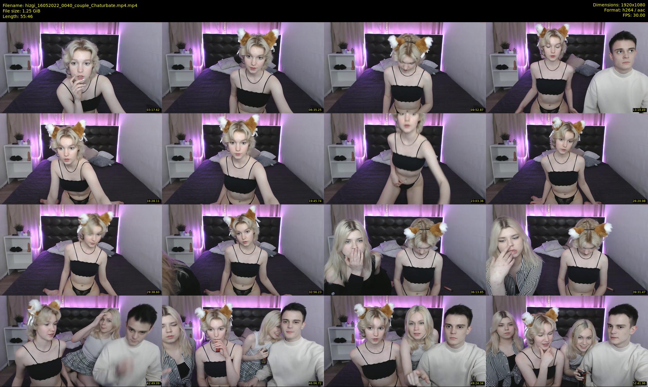 hizgi — 56 minute Chaturbate couple cam show recording, 1080p, May 16, 2022