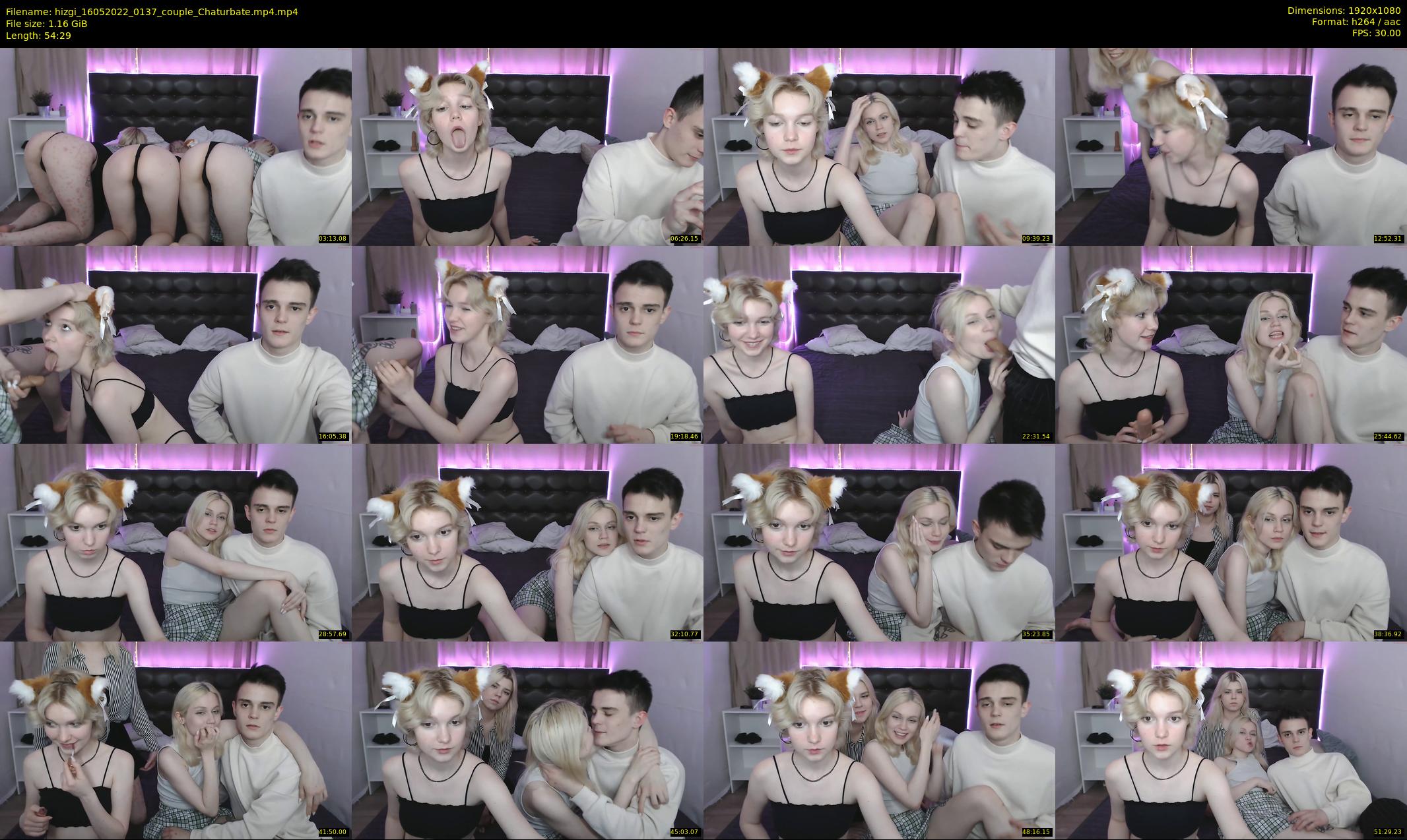 hizgi — 55 minute Chaturbate couple cam show recording, 1080p, May 16, 2022