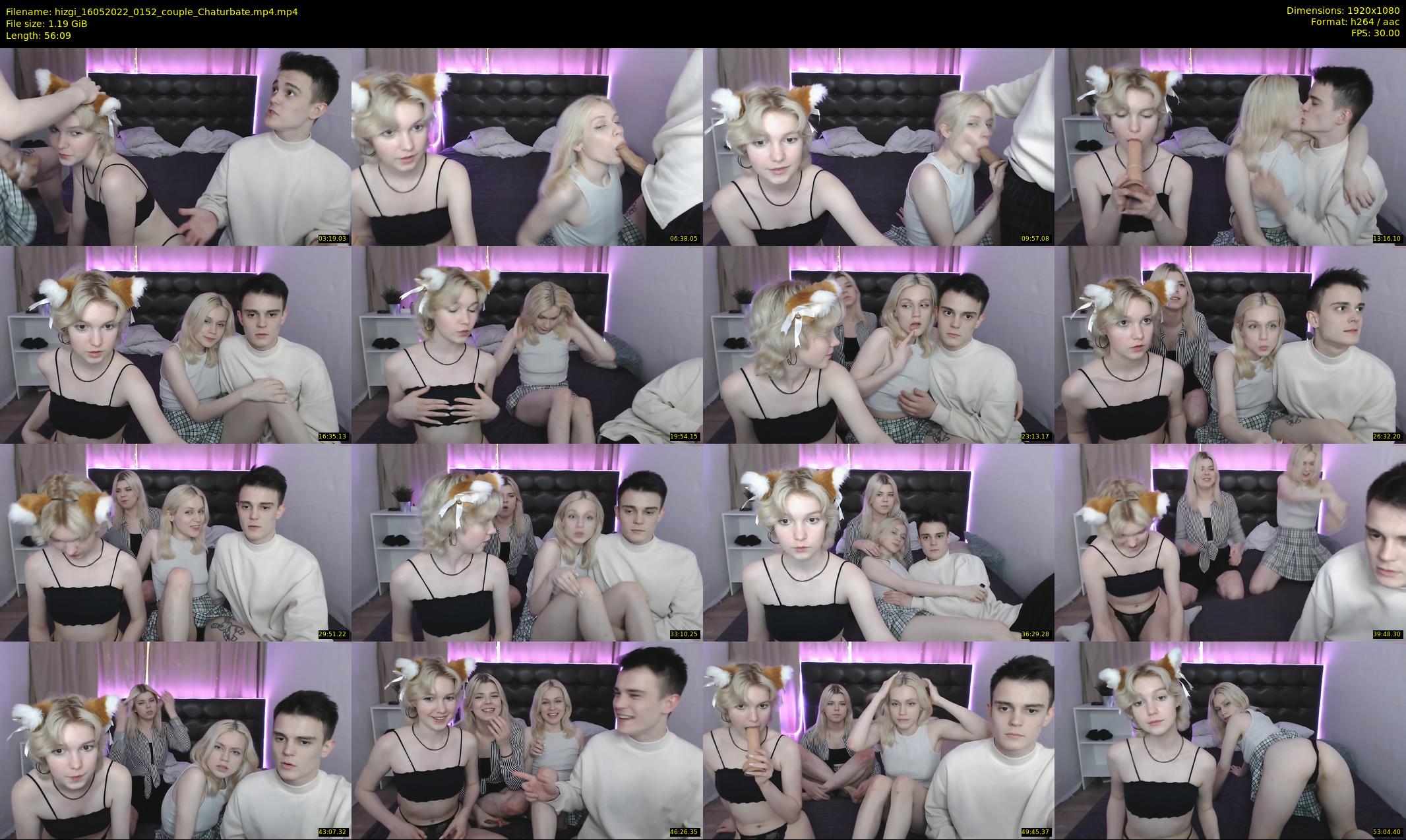 hizgi — 57 minute Chaturbate couple cam show recording, 1080p, May 16, 2022
