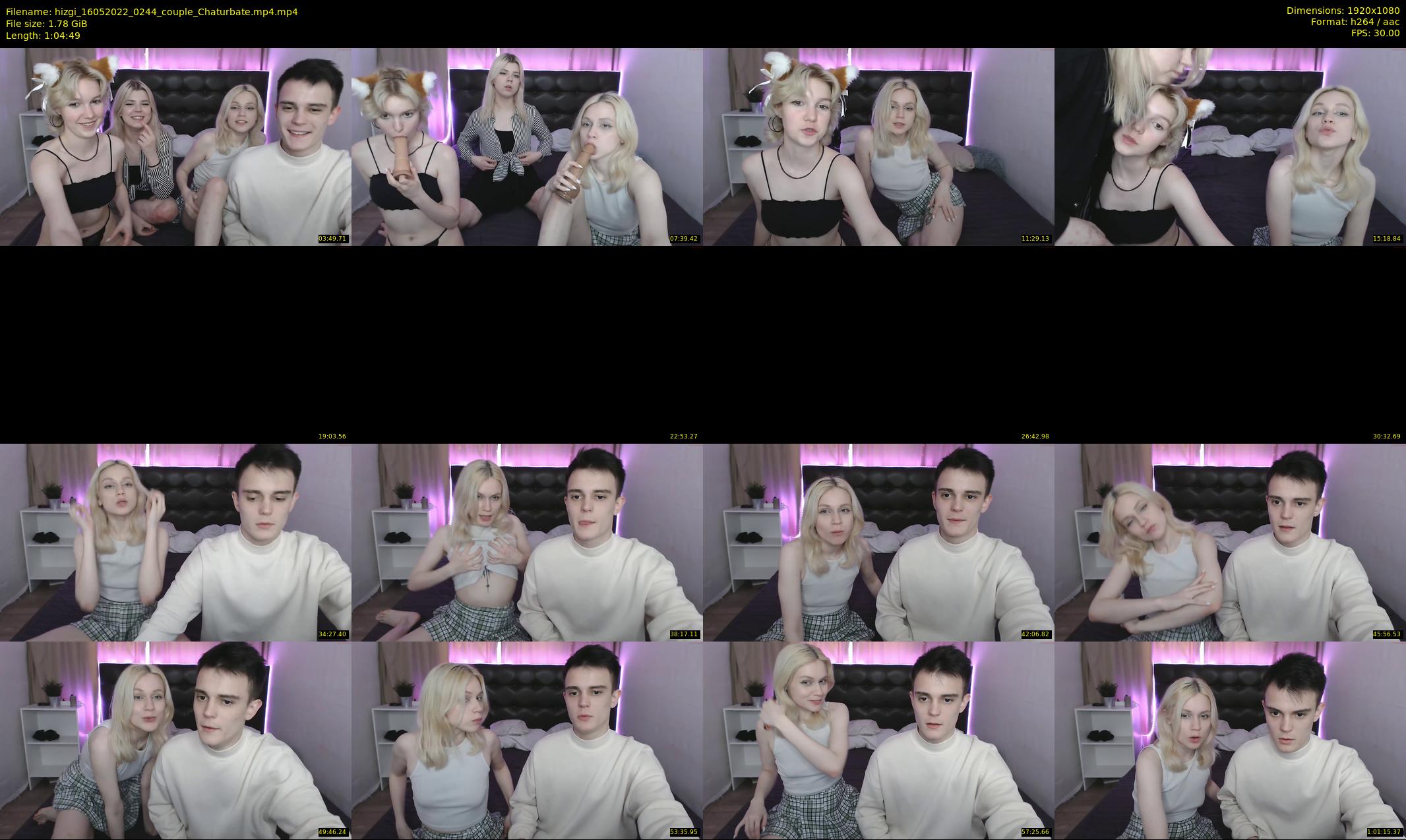 hizgi — 65 minute Chaturbate couple cam show recording, 1080p, May 16, 2022