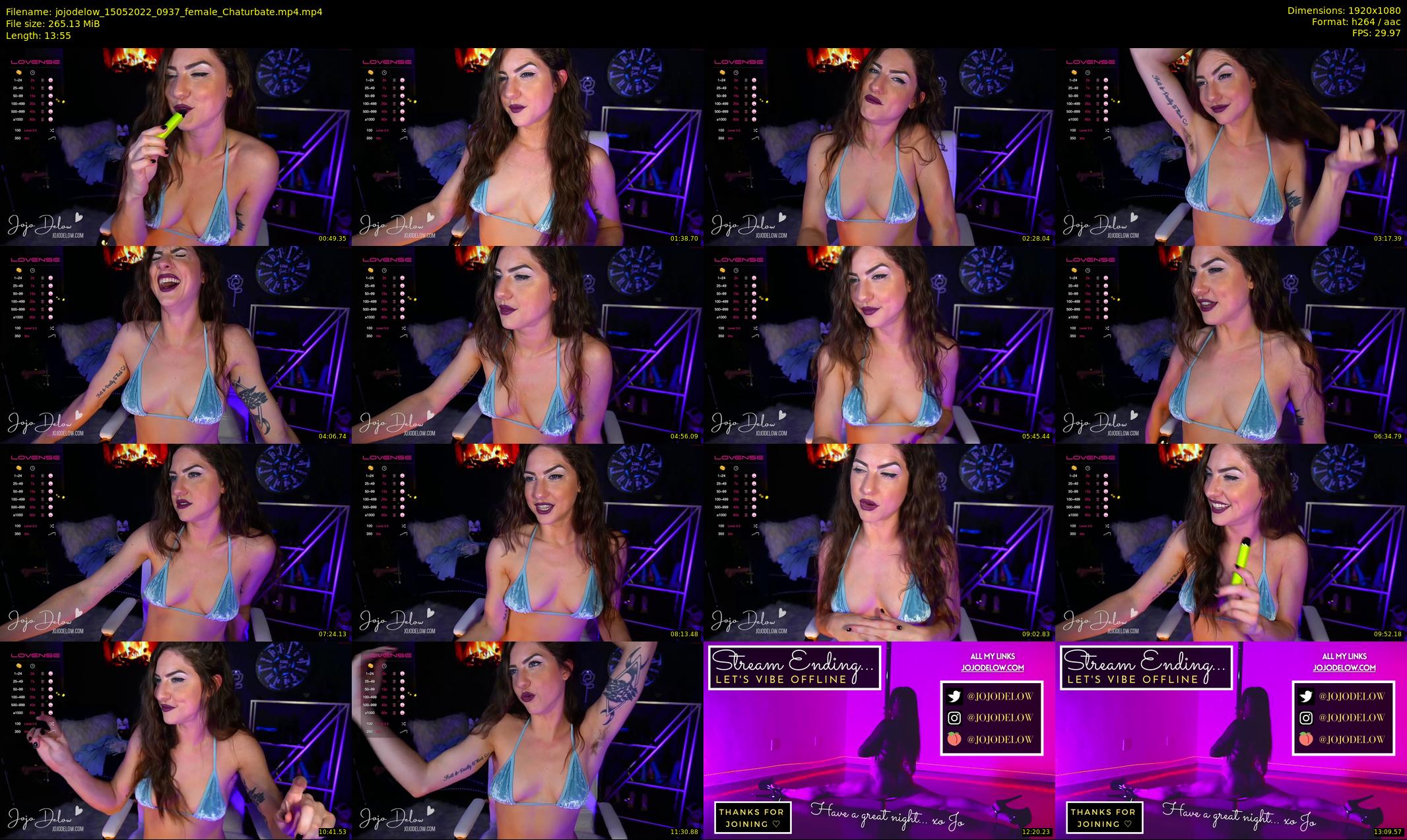jojodelow — 14 minute Chaturbate female cam show recording, 1080p, May 15, 2022
