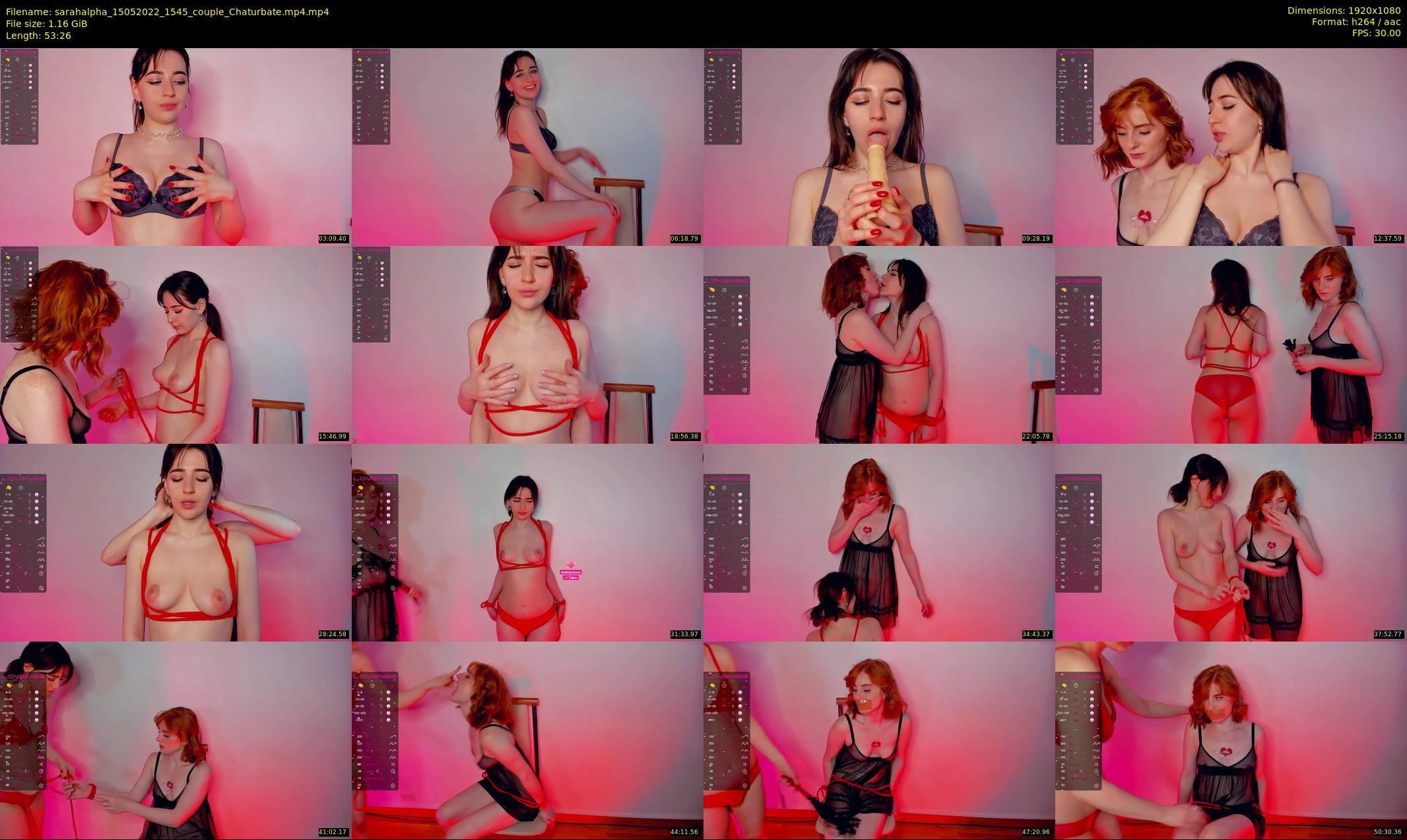 sarahalpha — 54 minute Chaturbate couple cam show recording, 1080p, May 15, 2022