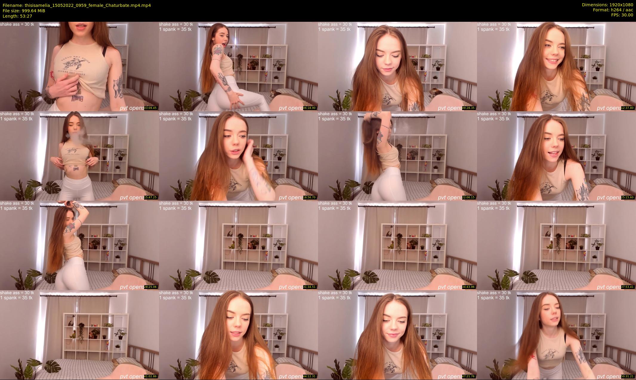 thisisamelia — 54 minute Chaturbate female cam show recording, 1080p, May 15, 2022
