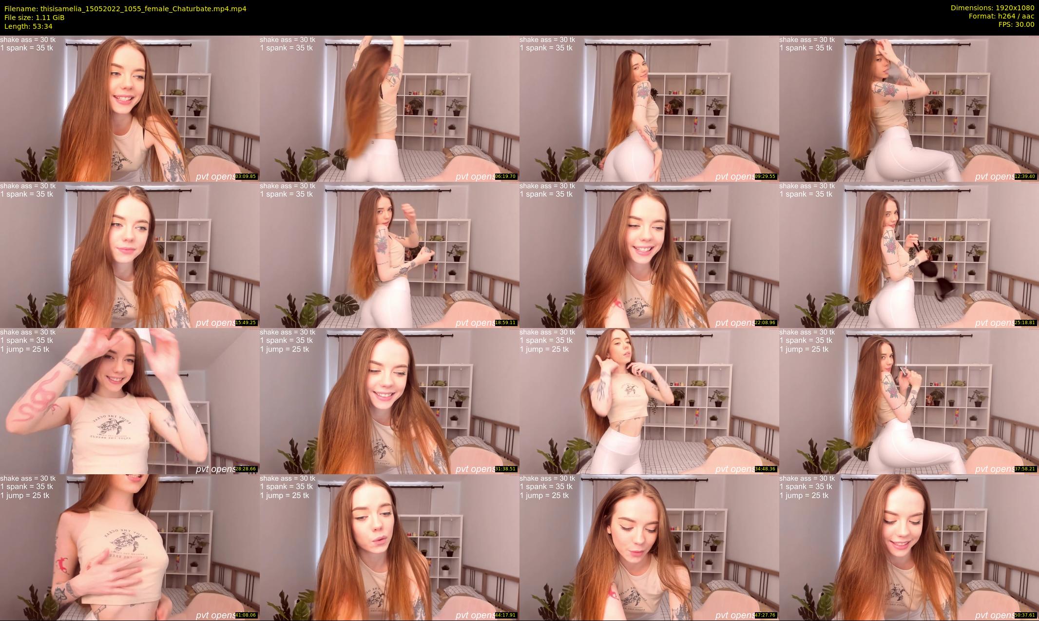 thisisamelia — 54 minute Chaturbate female cam show recording, 1080p, May 15, 2022