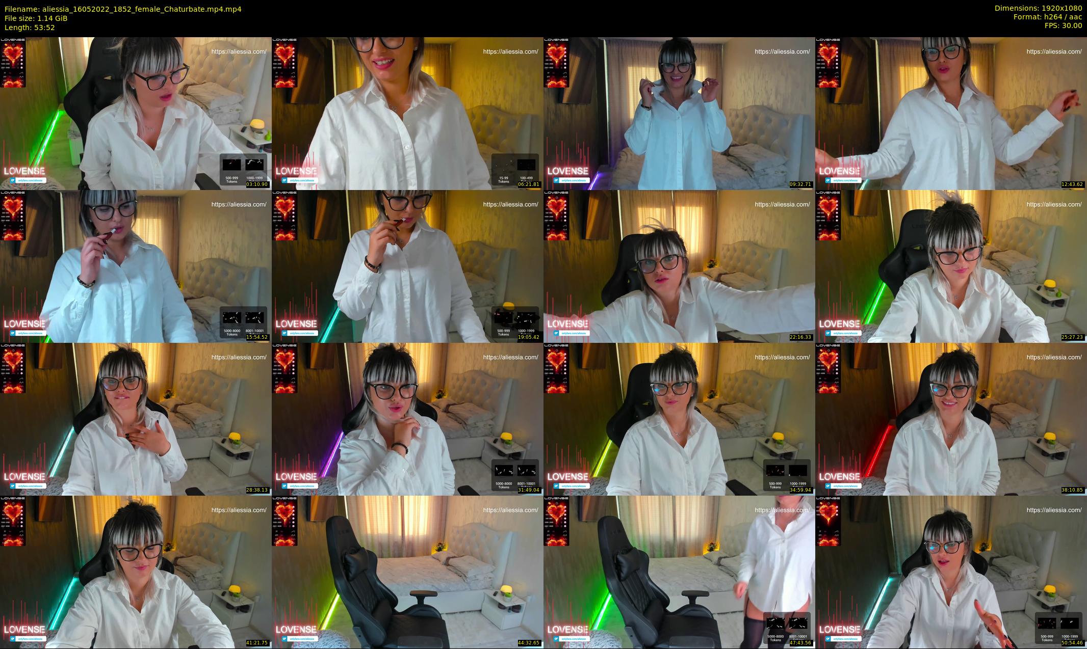 aliessia — 54 minute Chaturbate female cam show recording, 1080p, May 16, 2022