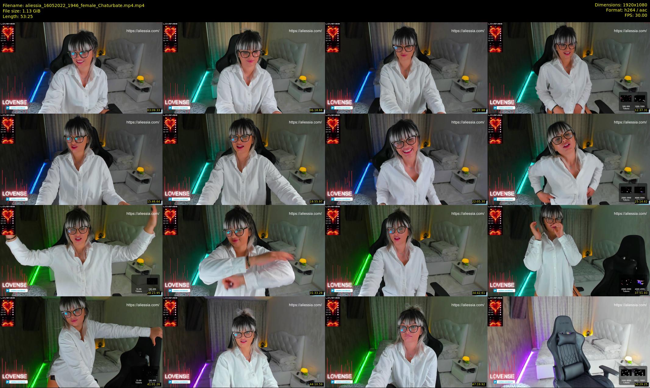 aliessia — 54 minute Chaturbate female cam show recording, 1080p, May 16, 2022
