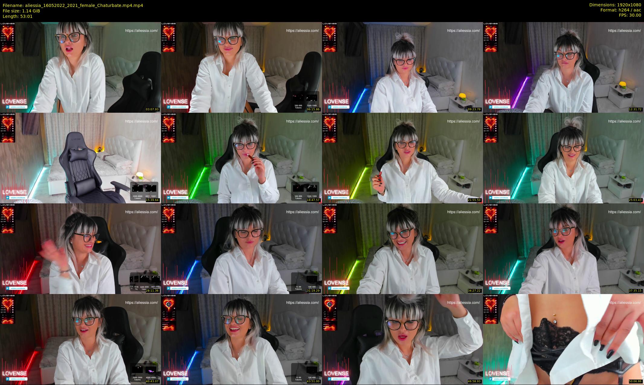 aliessia — 54 minute Chaturbate female cam show recording, 1080p, May 16, 2022