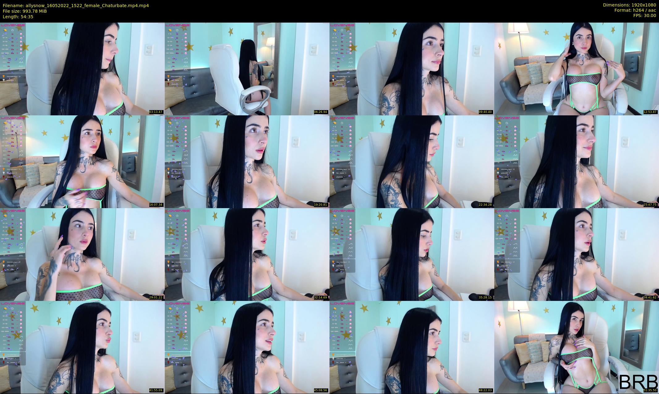 allysnow — 55 minute Chaturbate female cam show recording, 1080p, May 16, 2022