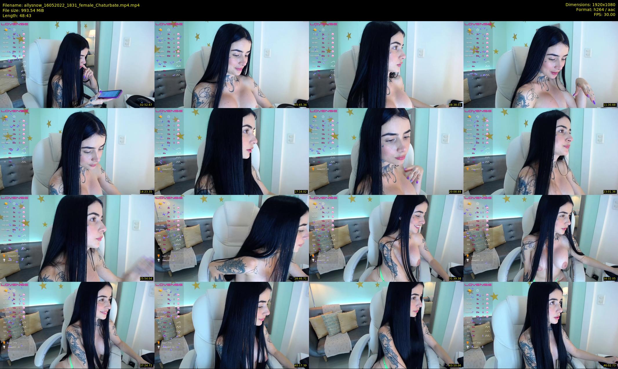 allysnow — 49 minute Chaturbate female cam show recording, 1080p, May 16, 2022