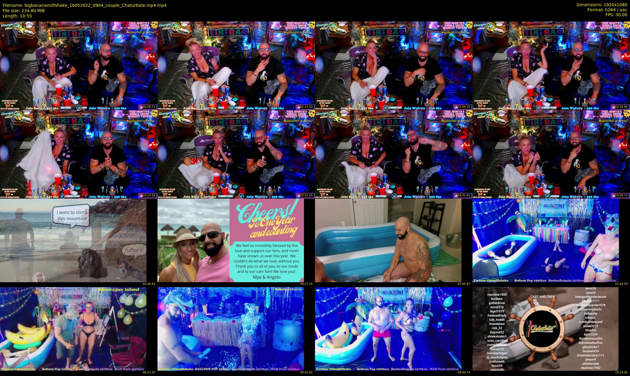 bigbananamilfshake — 11 minute Chaturbate couple cam show recording, 1080p, May 16, 2022