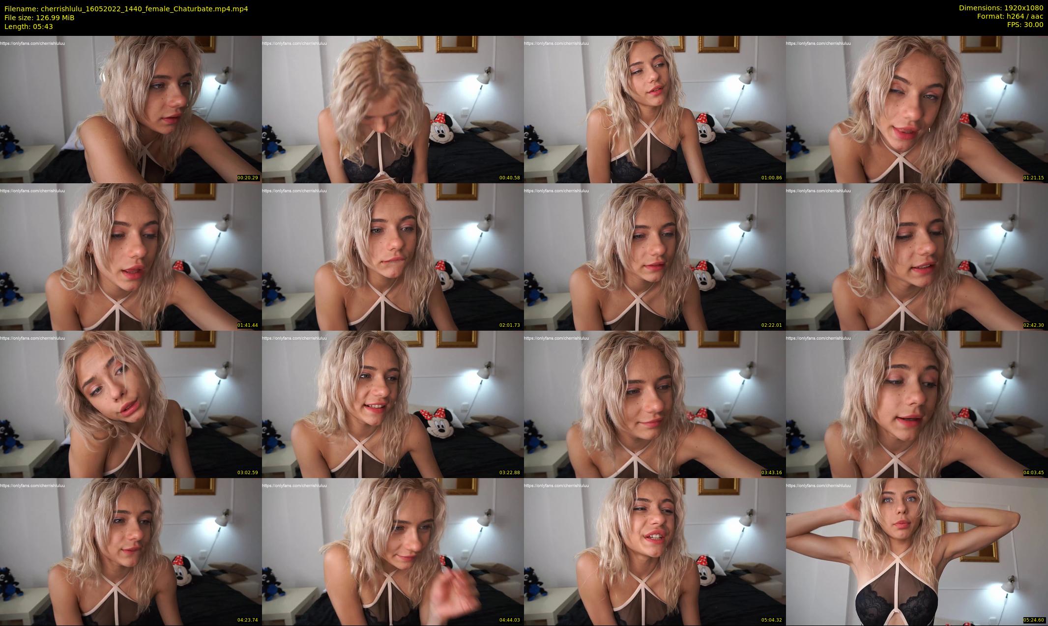 cherrishlulu — 6 minute Chaturbate female cam show recording, 1080p, May 16, 2022