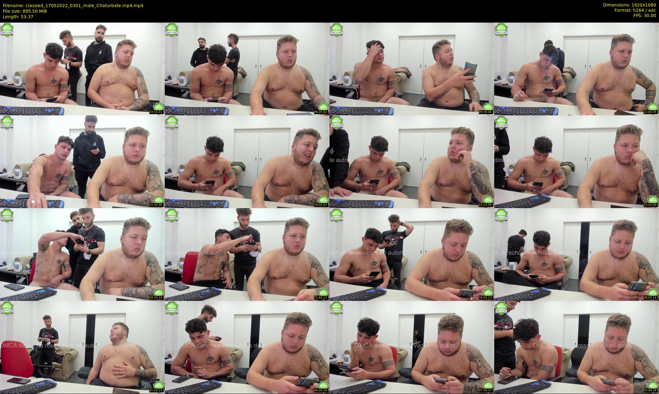 classied — 54 minute Chaturbate male cam show recording, 1080p, May 17, 2022
