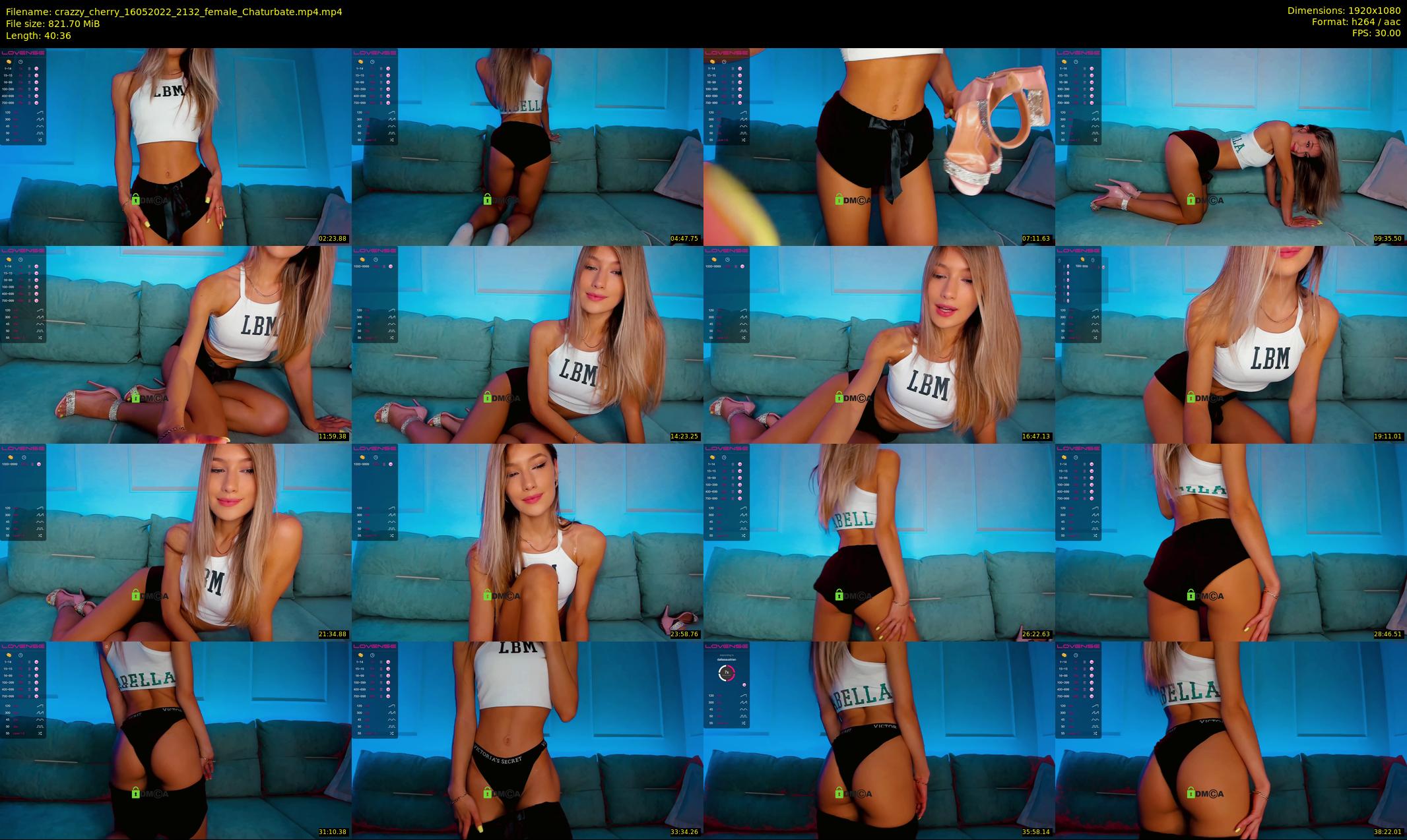 crazzy_cherry — 41 minute Chaturbate female cam show recording, 1080p, May 16, 2022