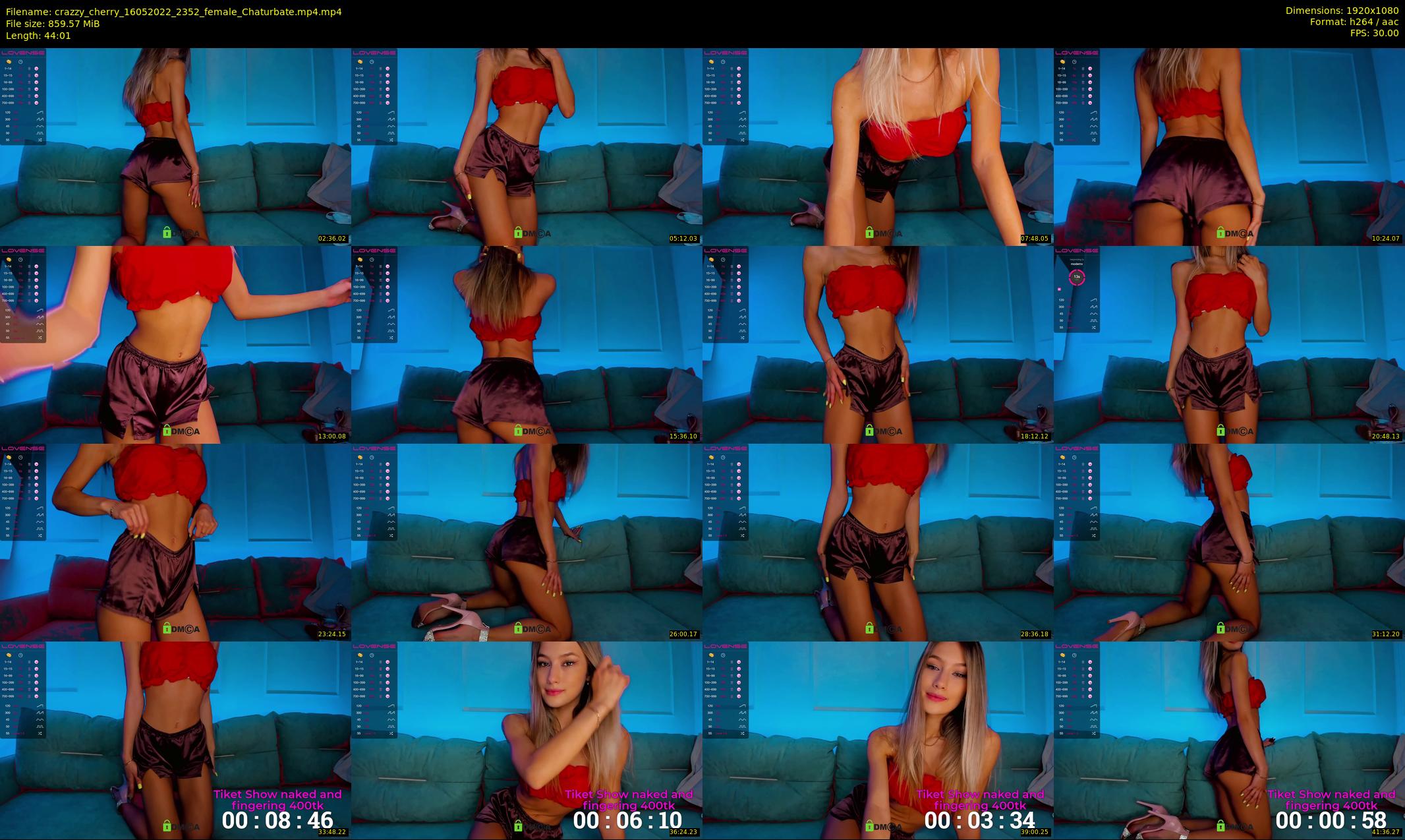 crazzy_cherry — 45 minute Chaturbate female cam show recording, 1080p, May 16, 2022