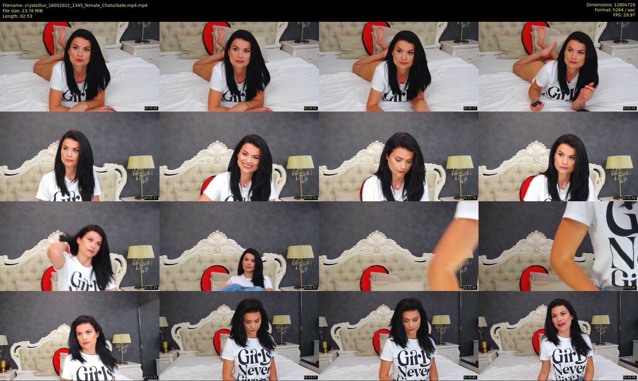 crystallluv — 3 minute Chaturbate female cam show recording, 720p, May 16, 2022