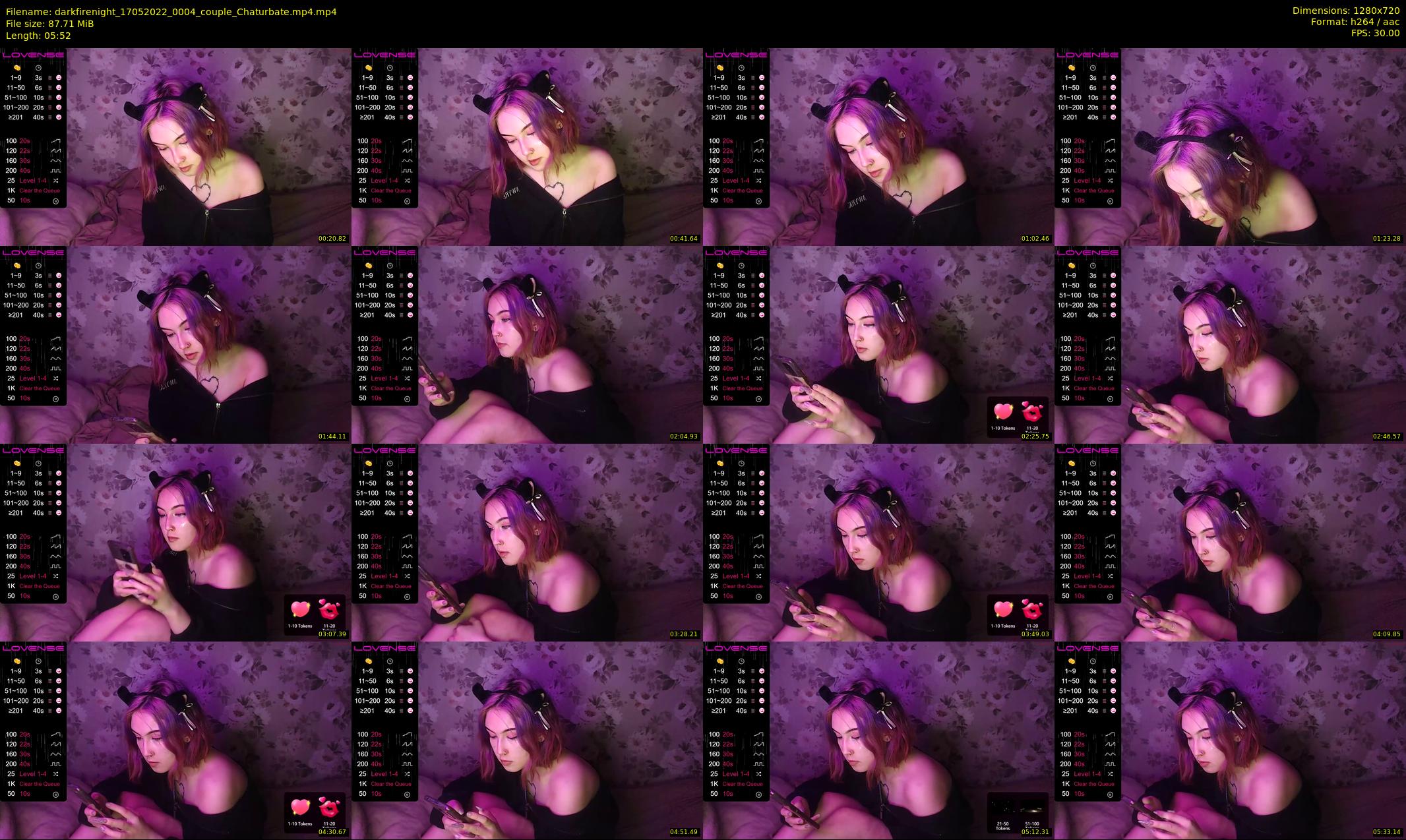 darkfirenight — 6 minute Chaturbate couple cam show recording, 720p, May 17, 2022