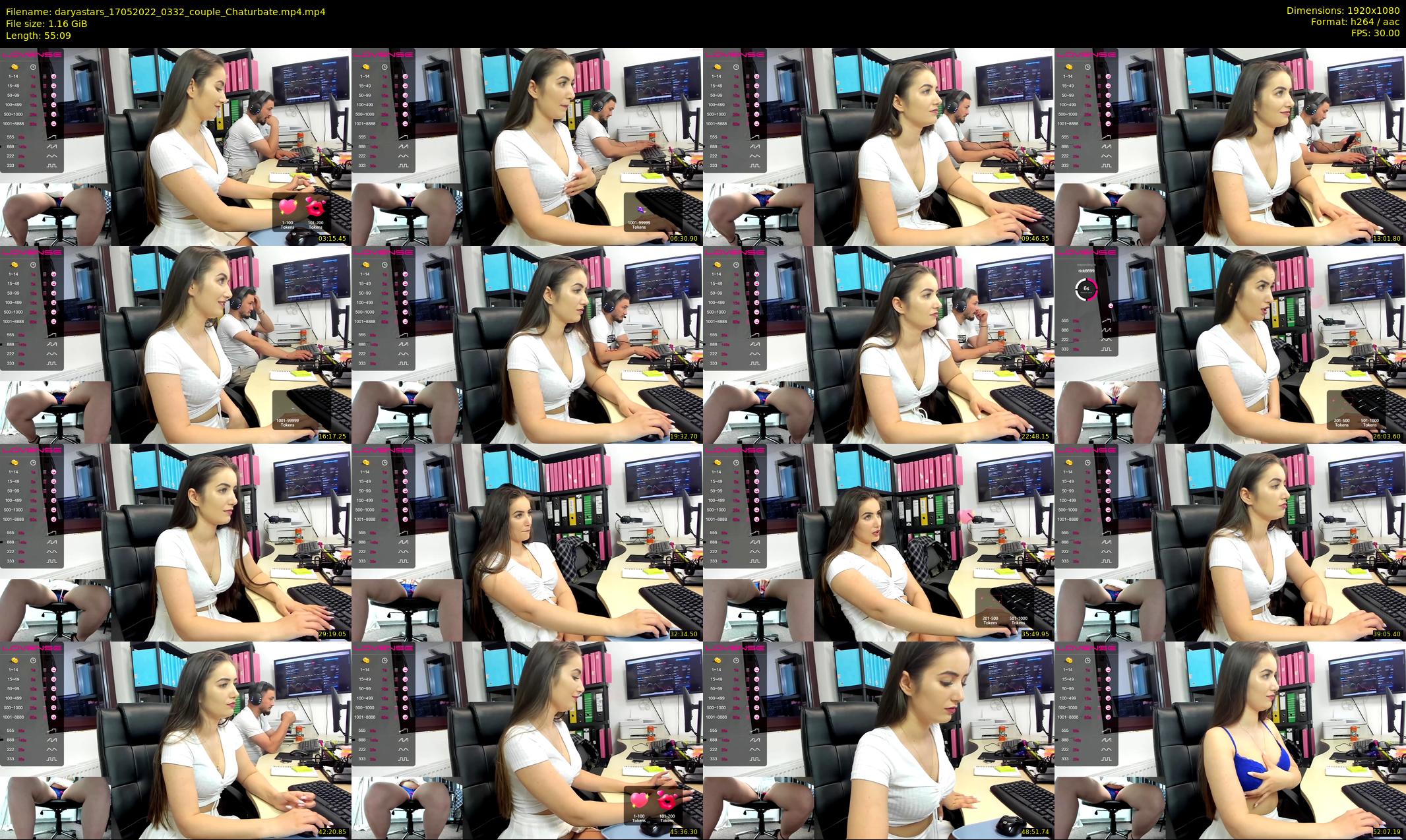 daryastars — 56 minute Chaturbate couple cam show recording, 1080p, May 17, 2022