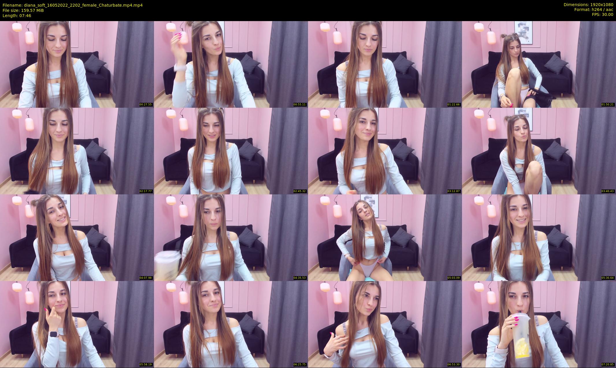 diana_soft — 8 minute Chaturbate female cam show recording, 1080p, May 16, 2022
