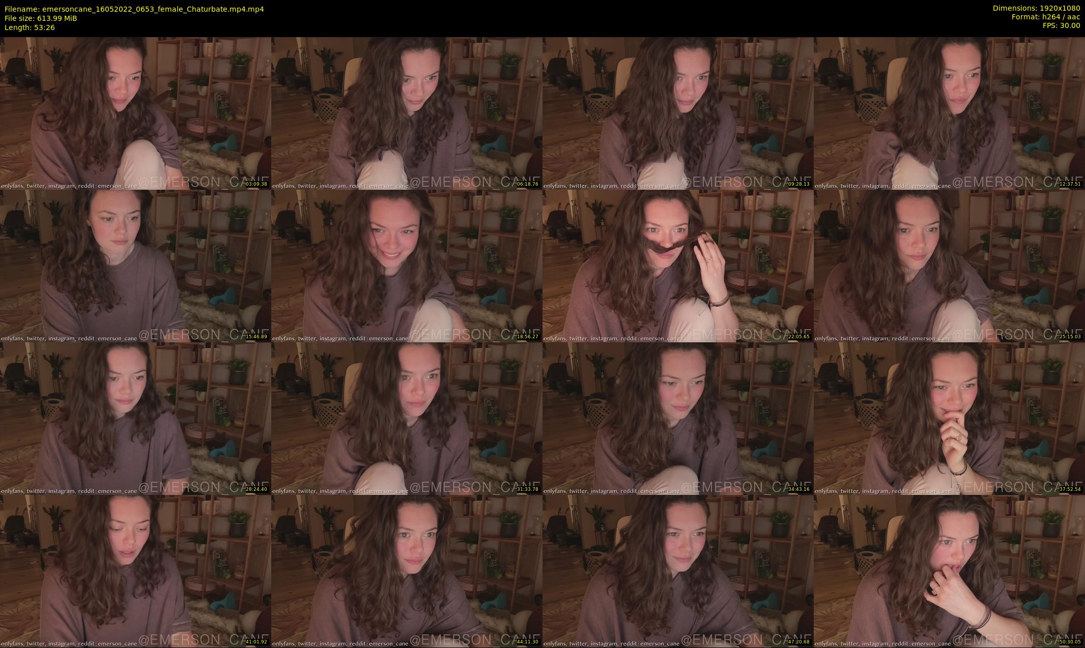 emersoncane — 54 minute Chaturbate female cam show recording, 1080p, May 16, 2022