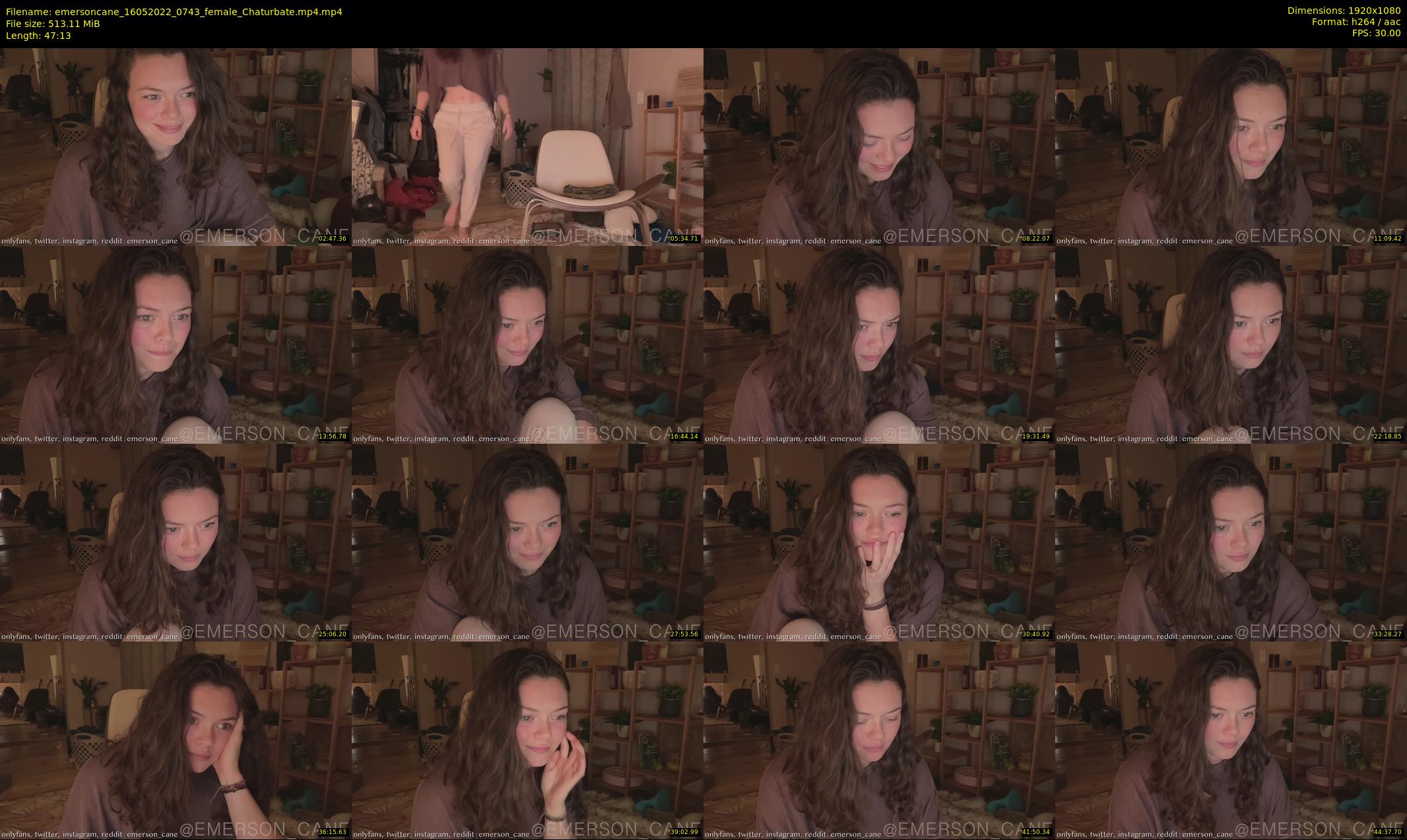 emersoncane — 48 minute Chaturbate female cam show recording, 1080p, May 16, 2022