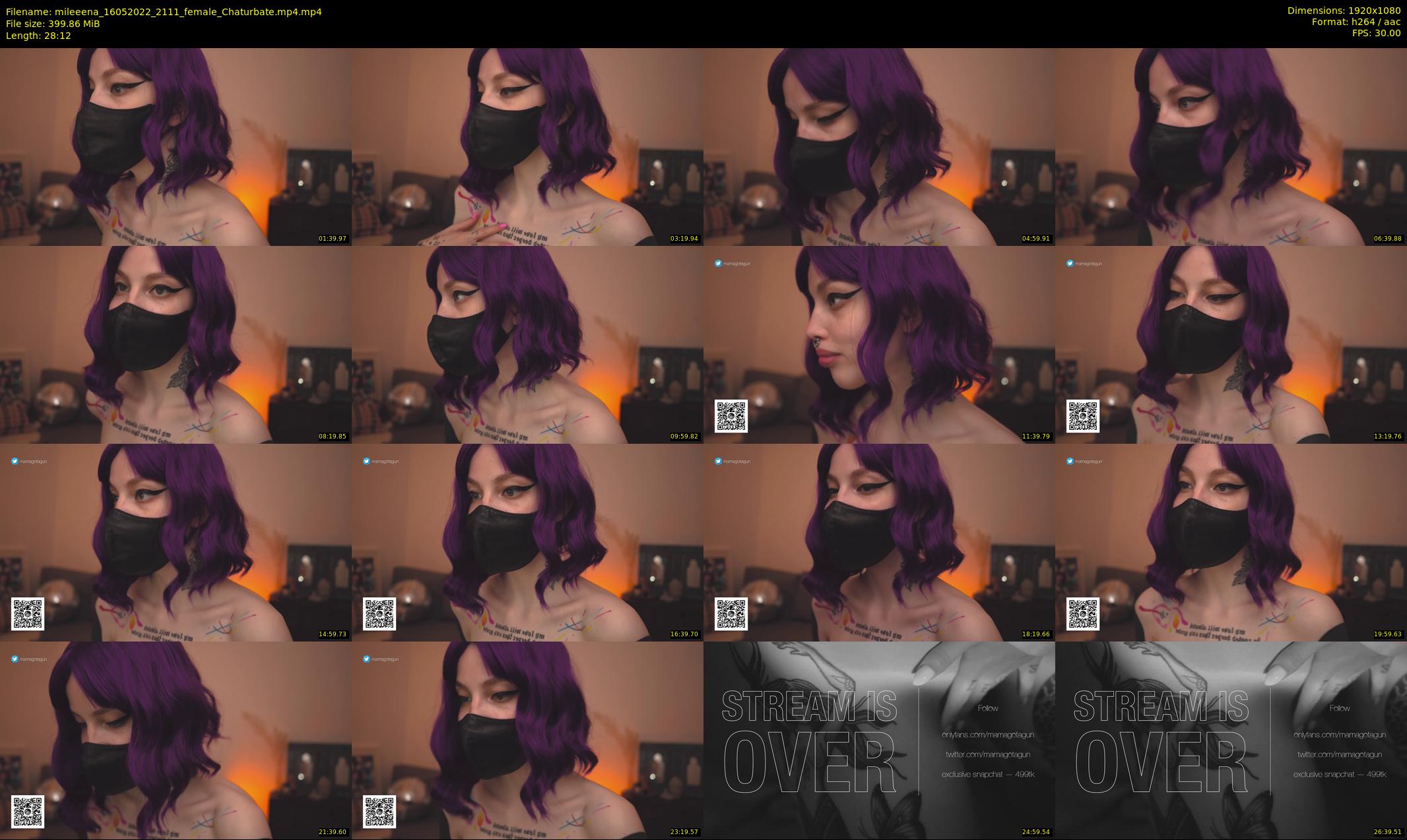 mileeena — 29 minute Chaturbate female cam show recording, 1080p, May 16, 2022