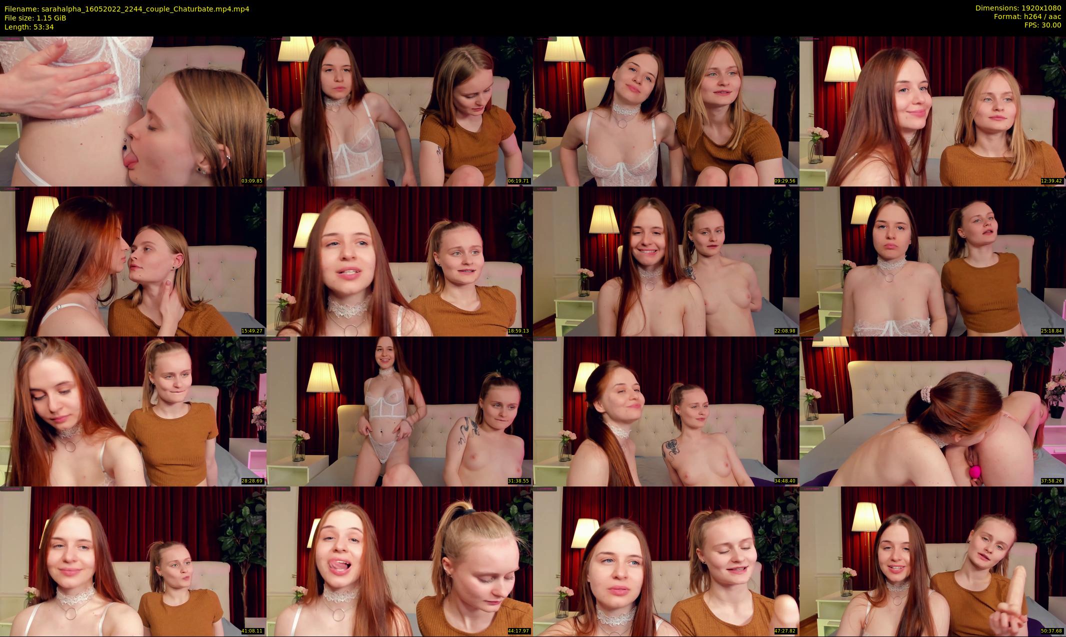 sarahalpha — 54 minute Chaturbate couple cam show recording, 1080p, May 16, 2022