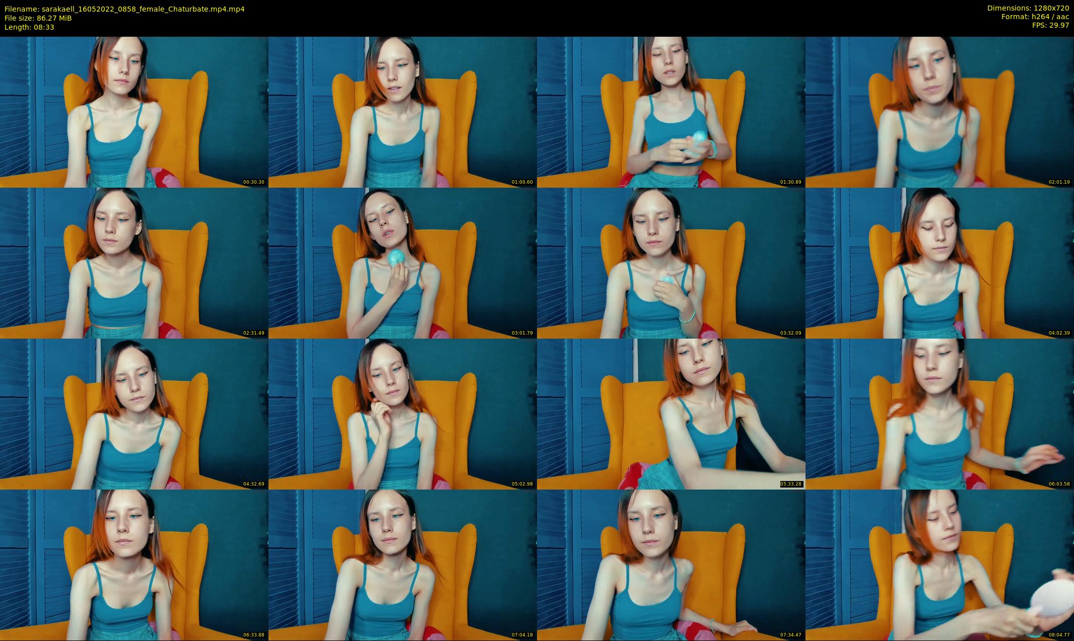 sarakaell — 9 minute Chaturbate female cam show recording, 720p, May 16, 2022
