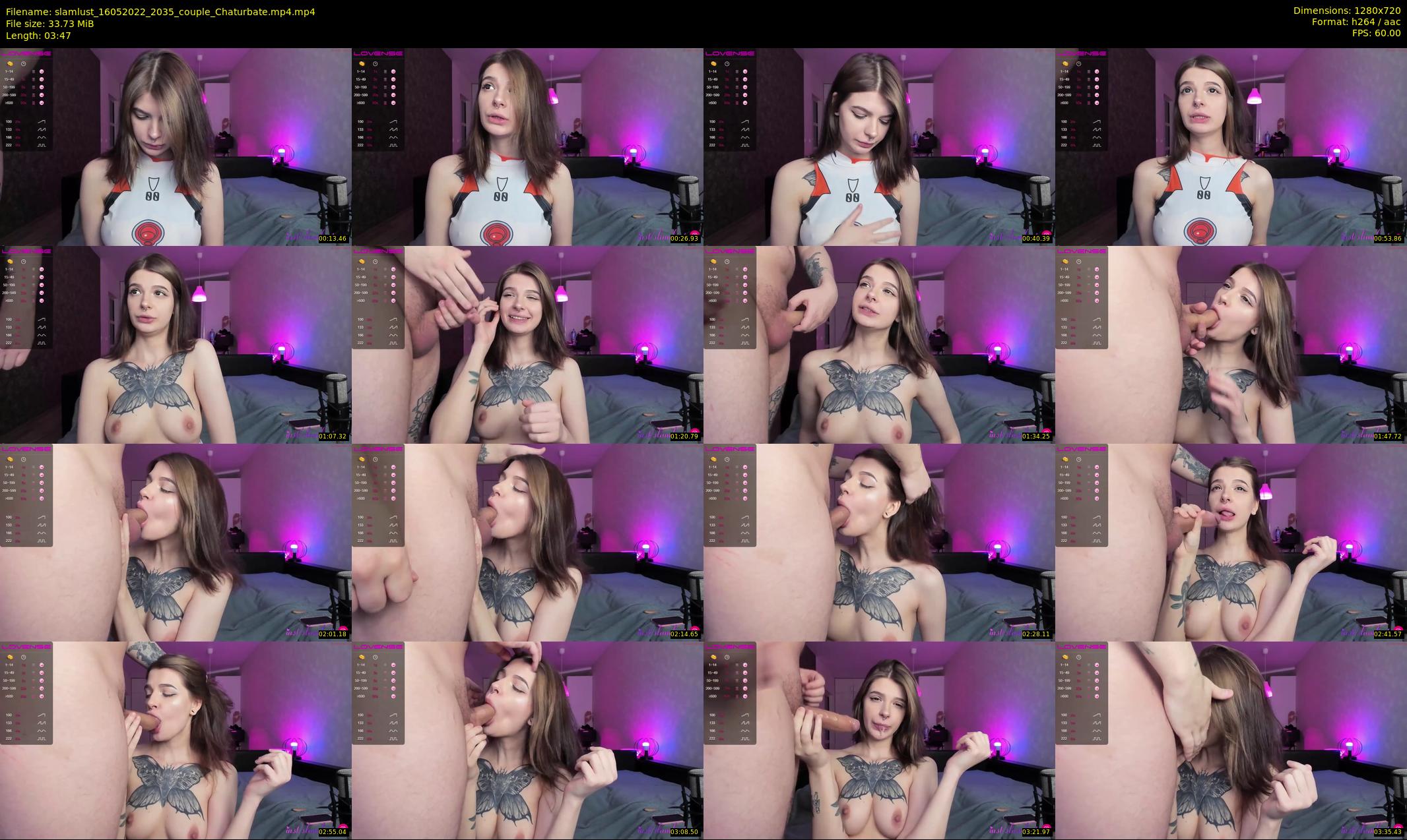 slamlust — 4 minute Chaturbate couple cam show recording, 720p, May 16, 2022
