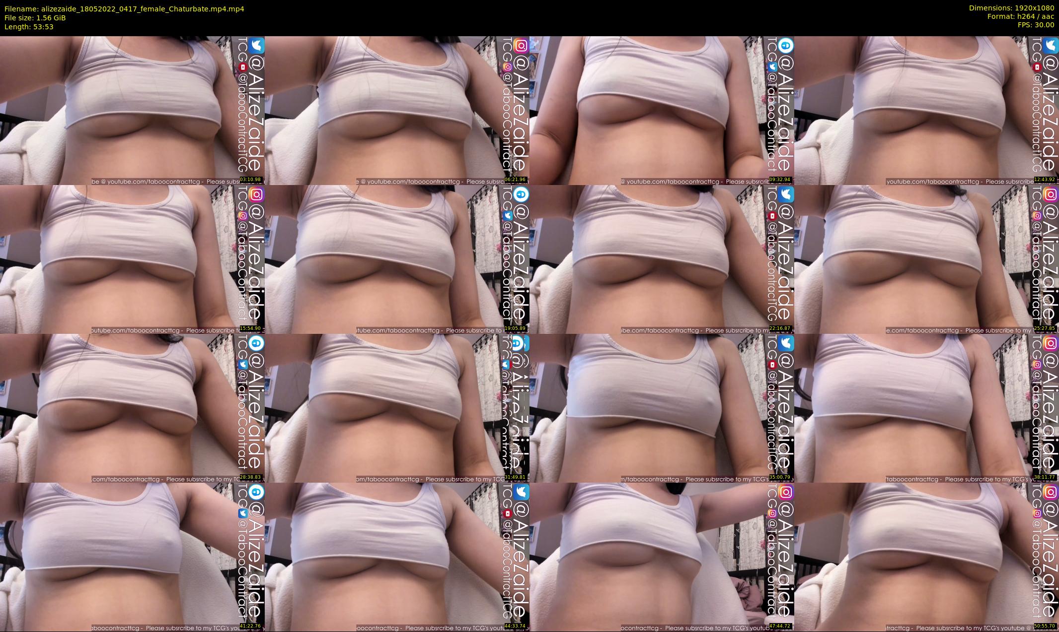 alizezaide — 54 minute Chaturbate female cam show recording, 1080p, May 18, 2022