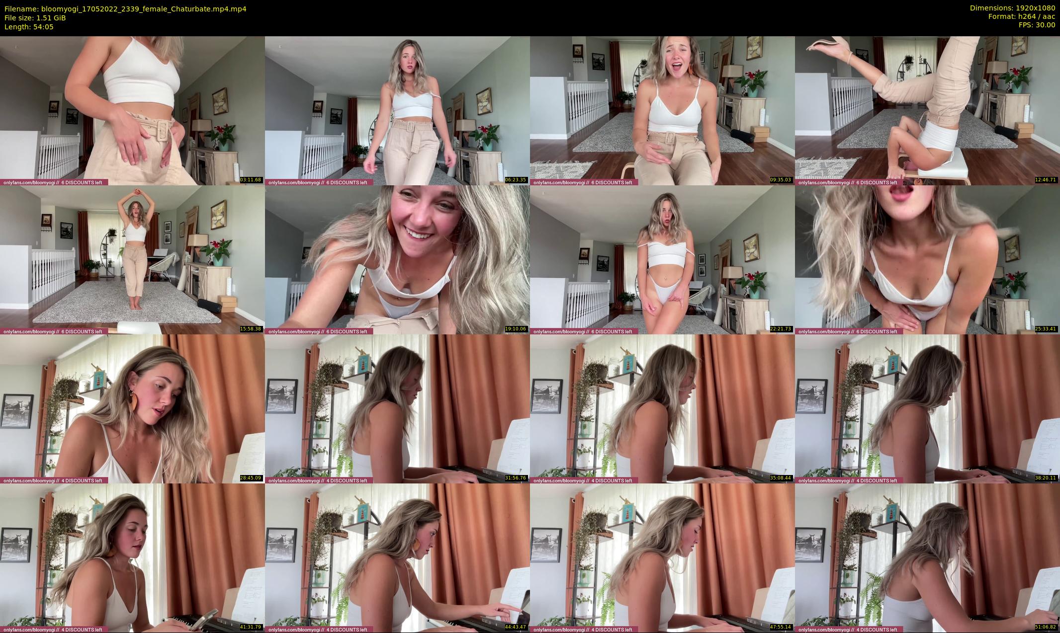 bloomyogi — 55 minute Chaturbate female cam show recording, 1080p, May 17, 2022