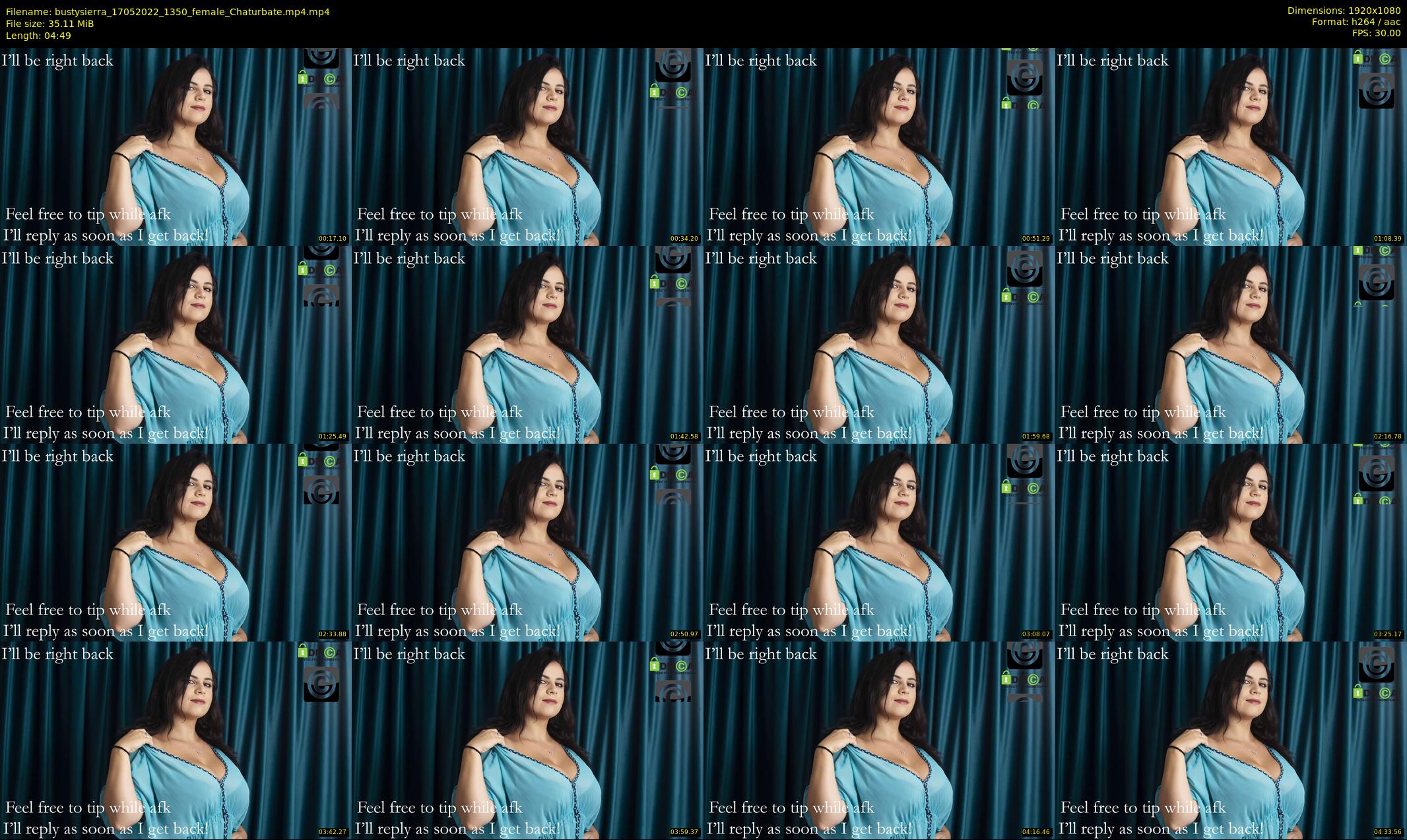 bustysierra — 5 minute Chaturbate female cam show recording, 1080p, May 17, 2022