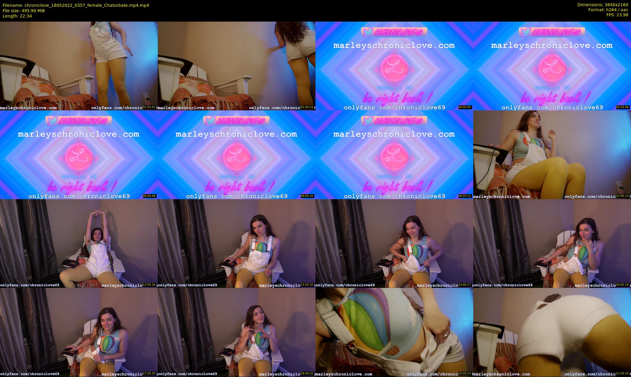 chroniclove — 23 minute Chaturbate female cam show recording, 4K, May 18, 2022