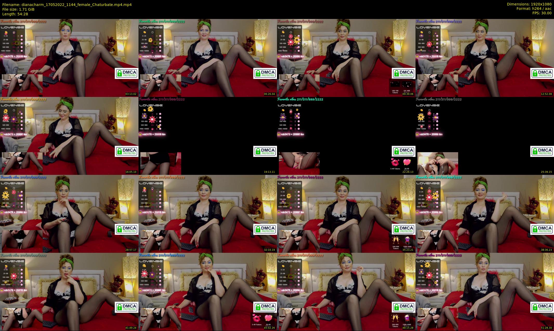 dianacharm — 55 minute Chaturbate female cam show recording, 1080p, May 17, 2022