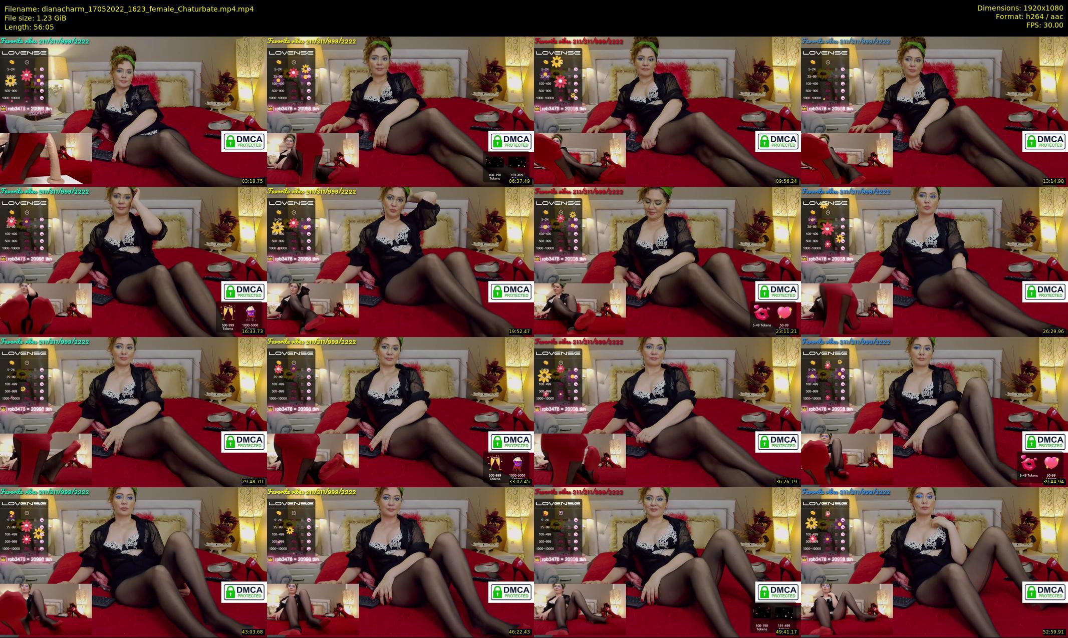 dianacharm — 57 minute Chaturbate female cam show recording, 1080p, May 17, 2022