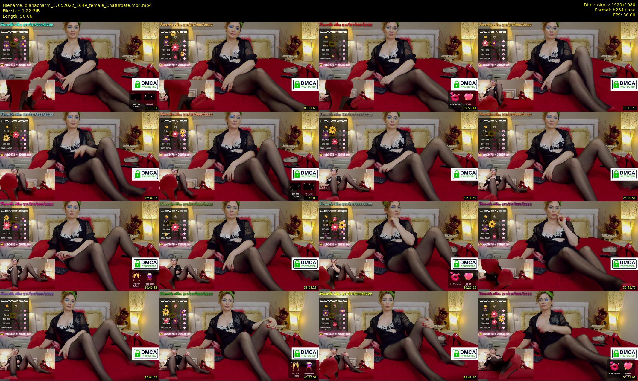 dianacharm — 57 minute Chaturbate female cam show recording, 1080p, May 17, 2022