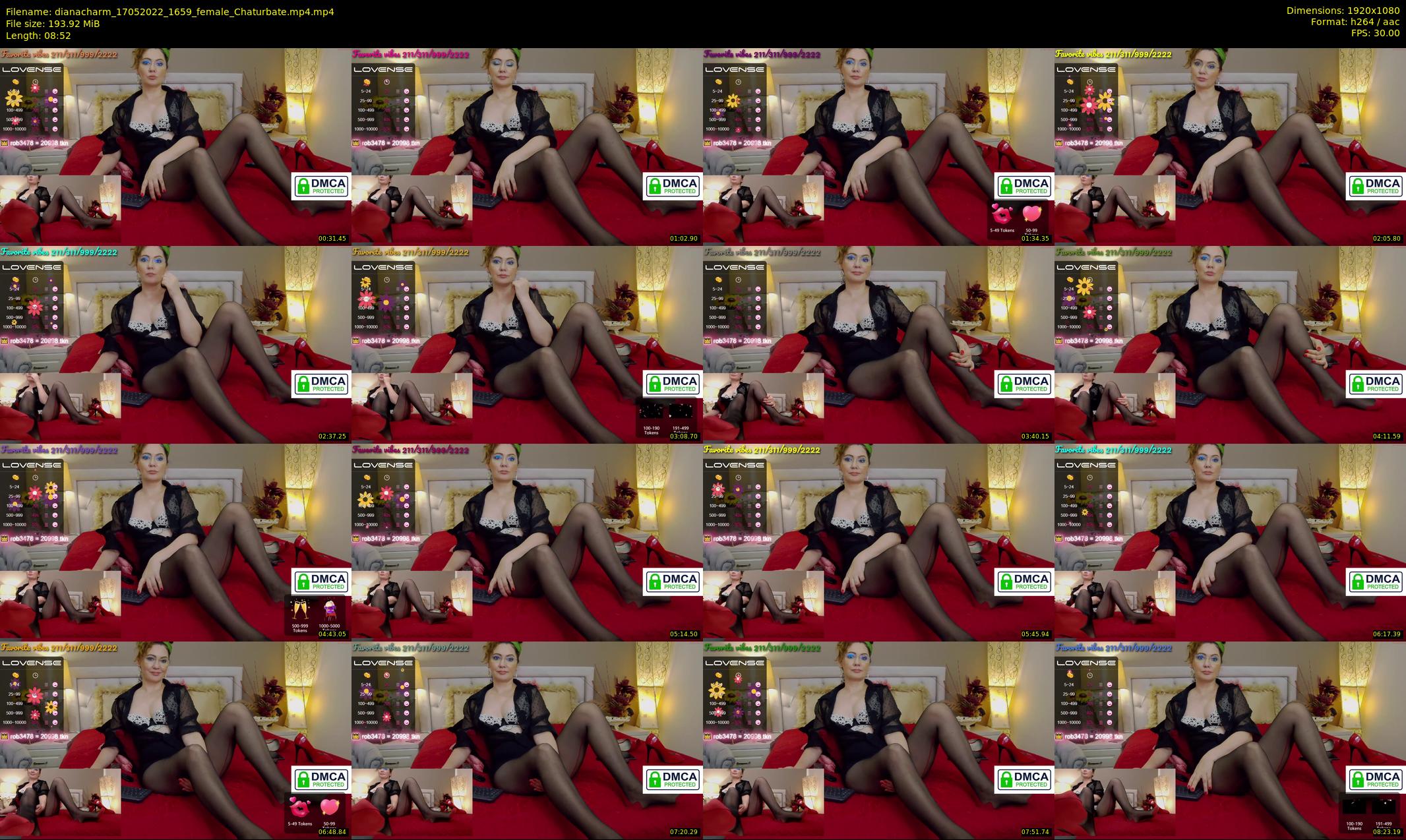 dianacharm — 9 minute Chaturbate female cam show recording, 1080p, May 17, 2022