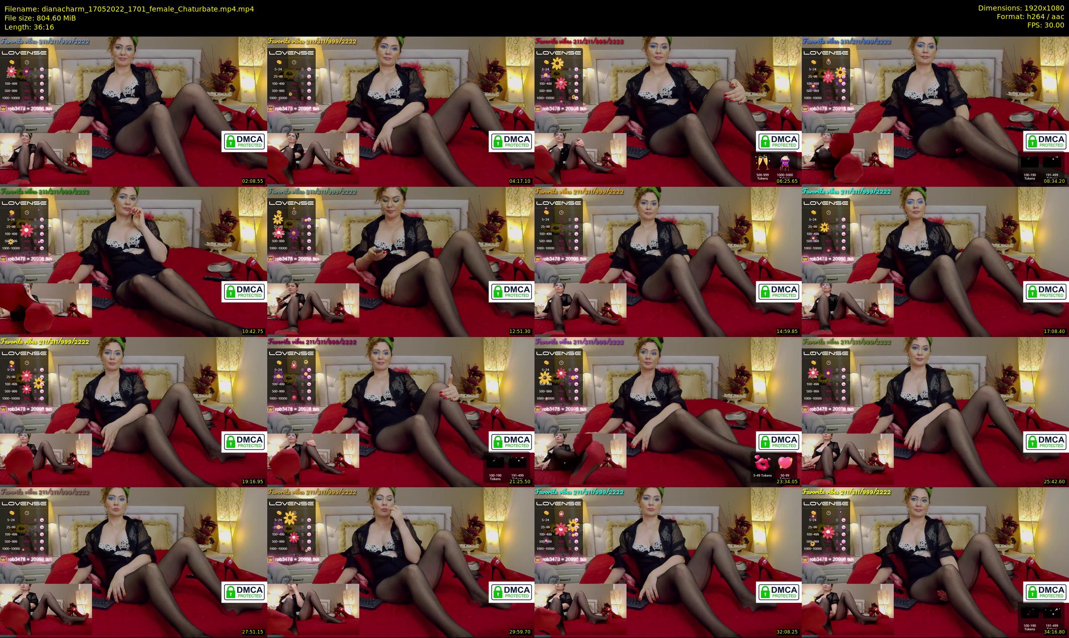 dianacharm — 37 minute Chaturbate female cam show recording, 1080p, May 17, 2022