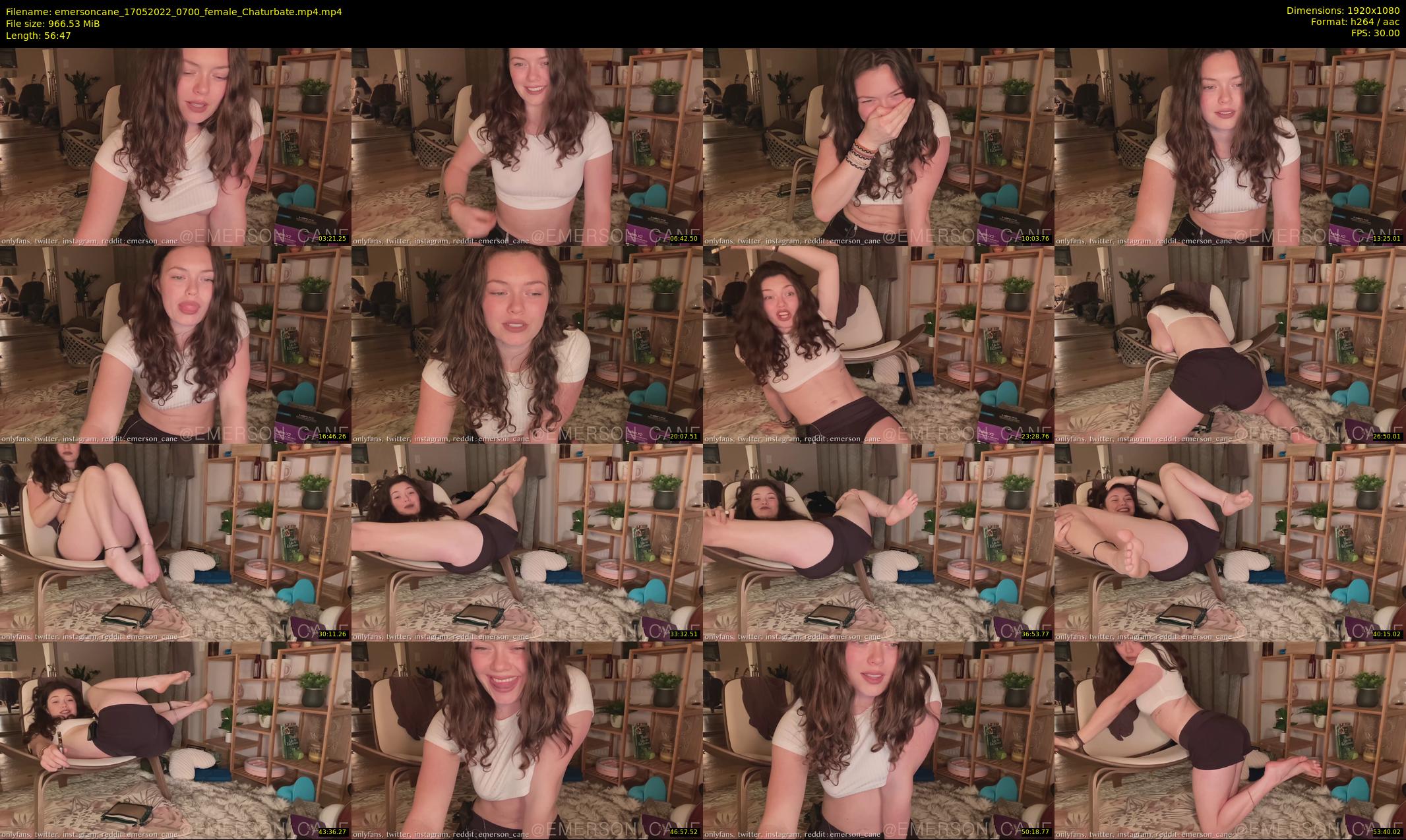 emersoncane — 57 minute Chaturbate female cam show recording, 1080p, May 17, 2022